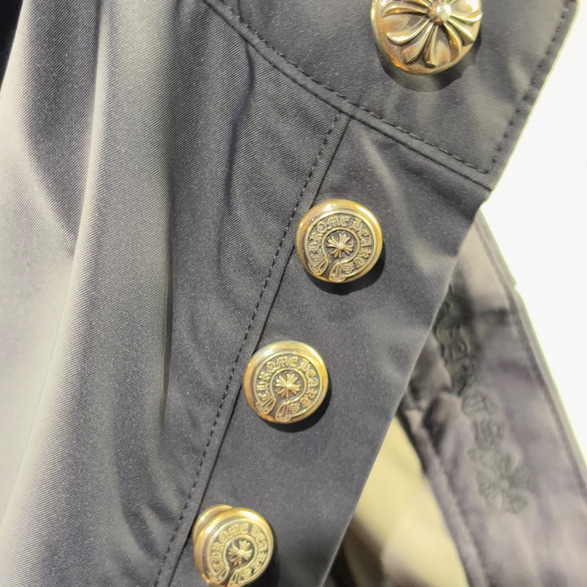 Chrome Hearts Nylon Leather Double Knee Carpenter Pants Black