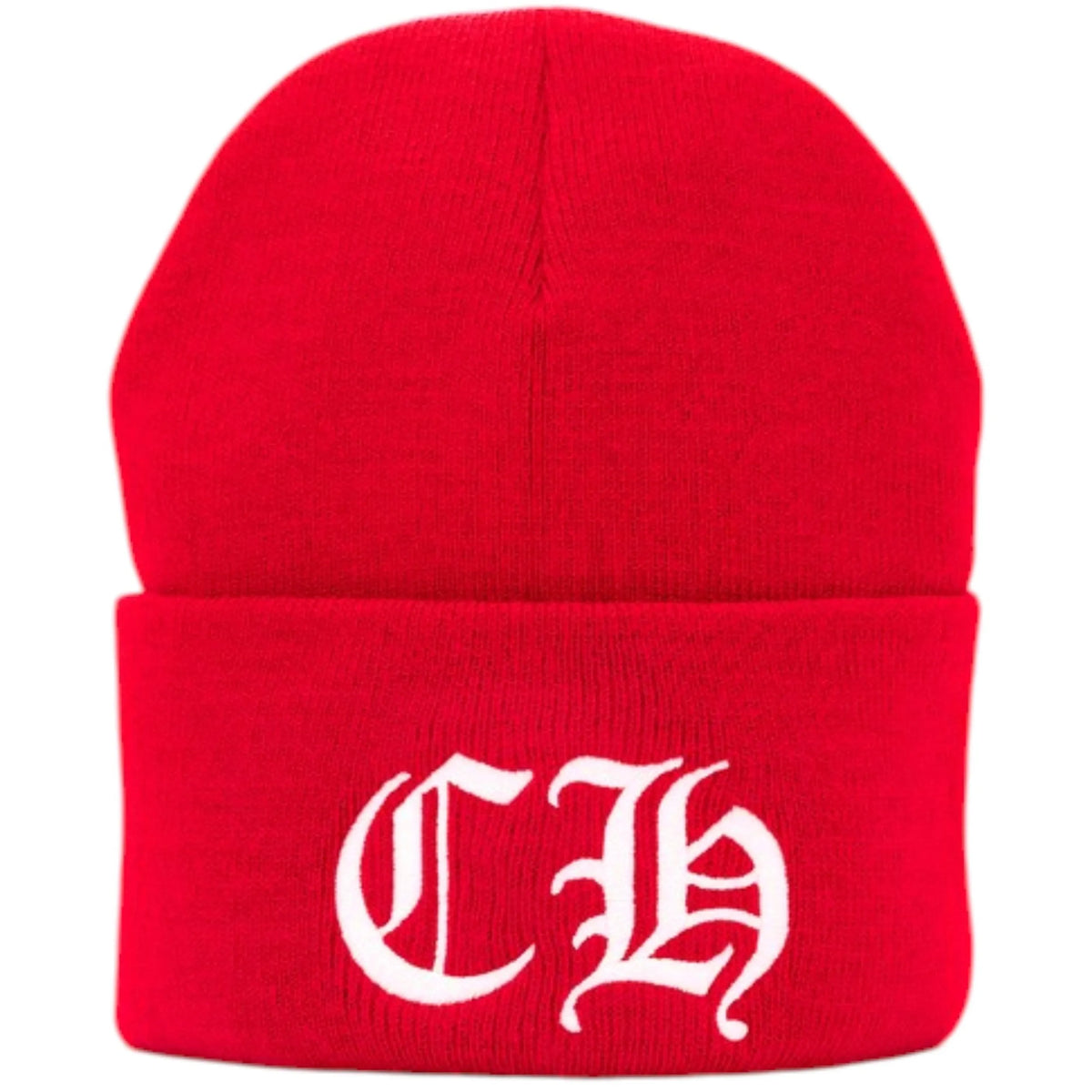 Chrome Hearts CH Logo Beanie Red/White