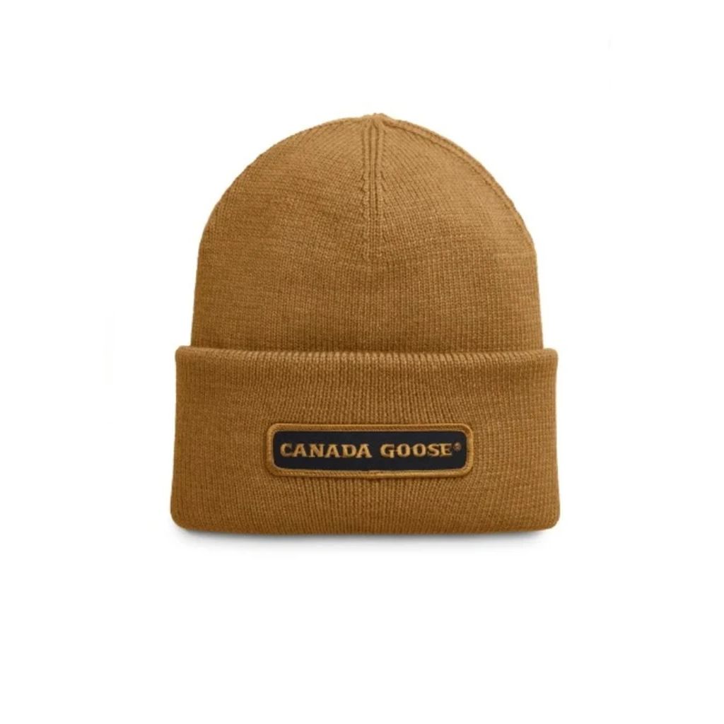 Canada Goose Emblem Rib Toque Beanie Heriloom Gold