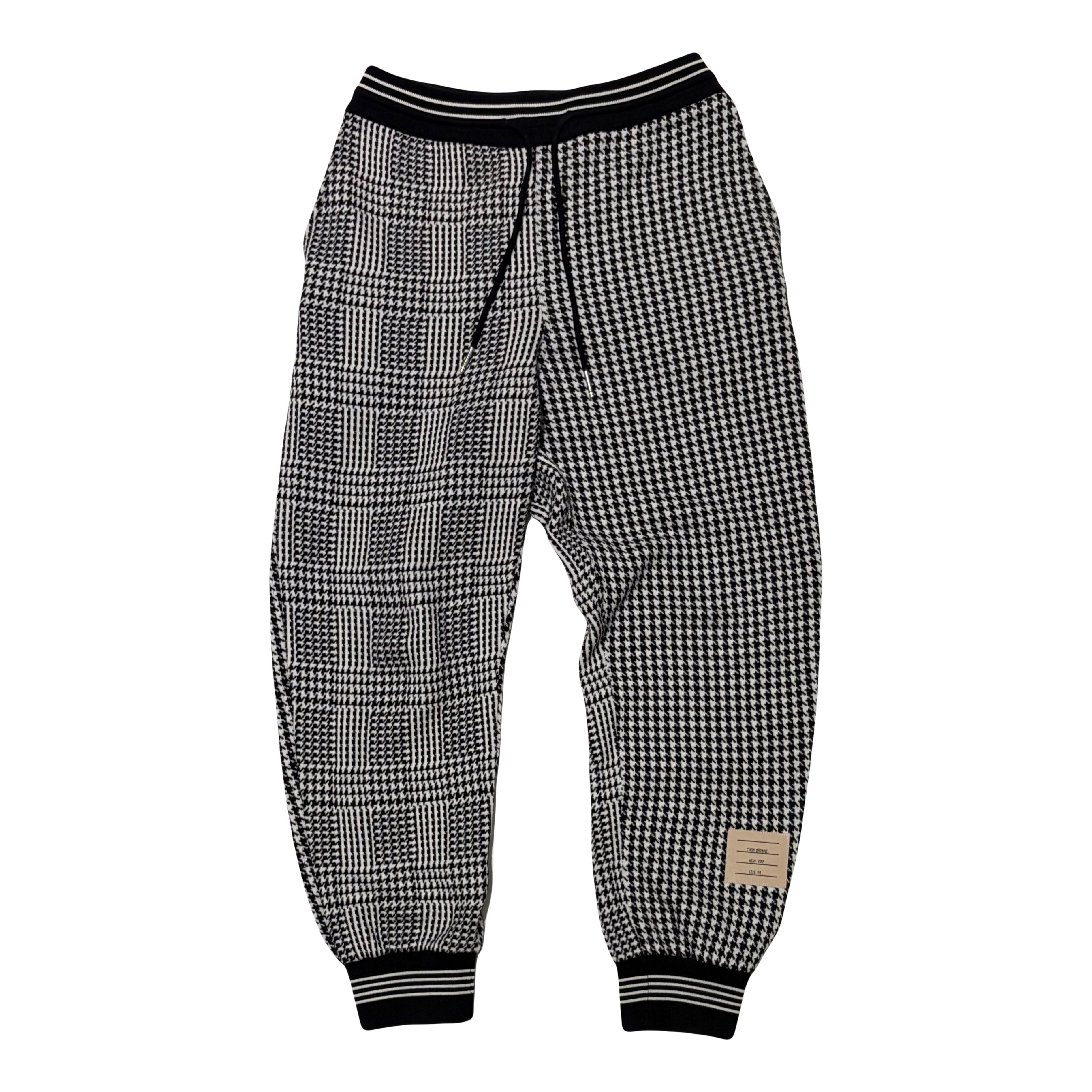 Thom Browne Houndstooth Cotton Sweatpants