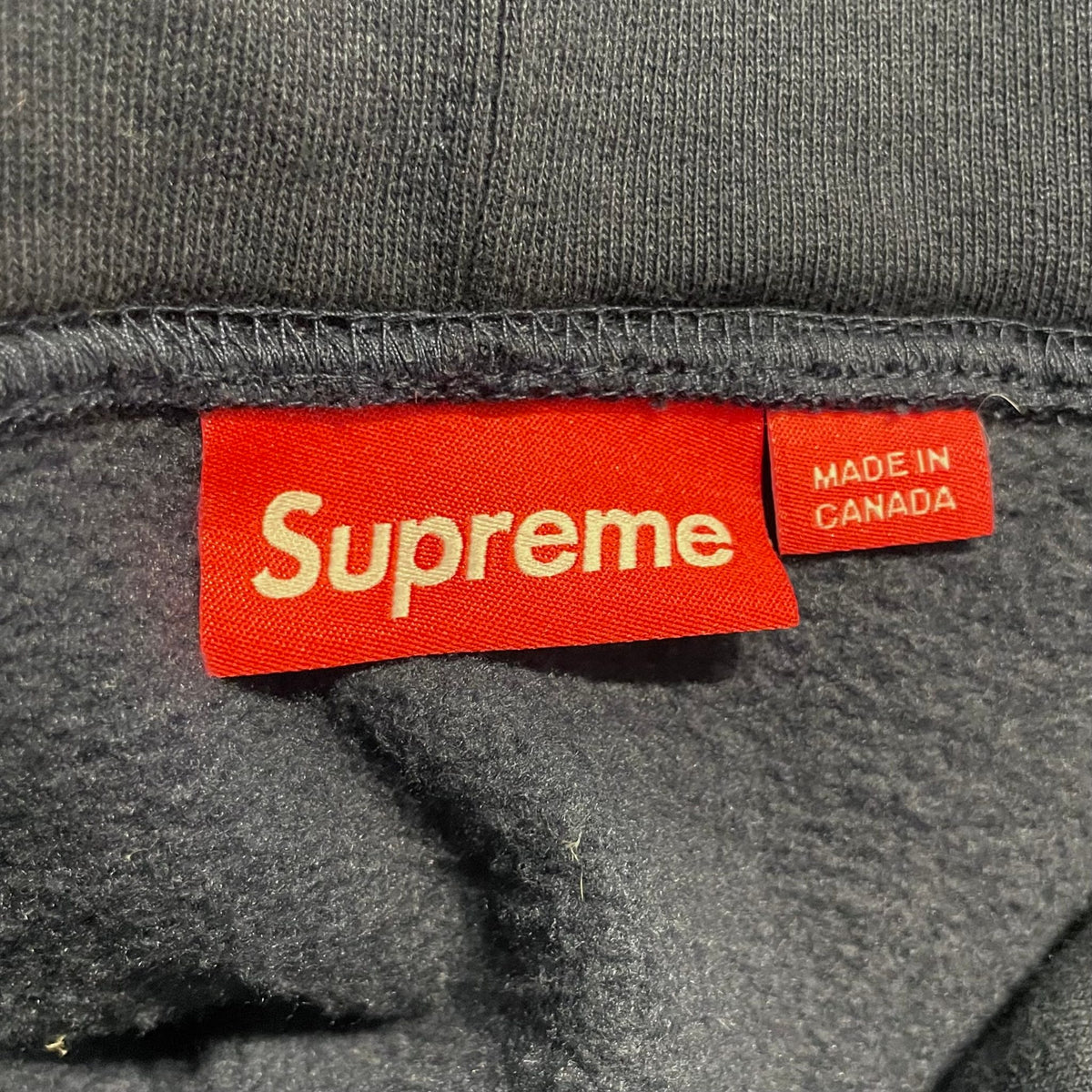 Supreme Classic Logo Hooded Sweatshirt Navy