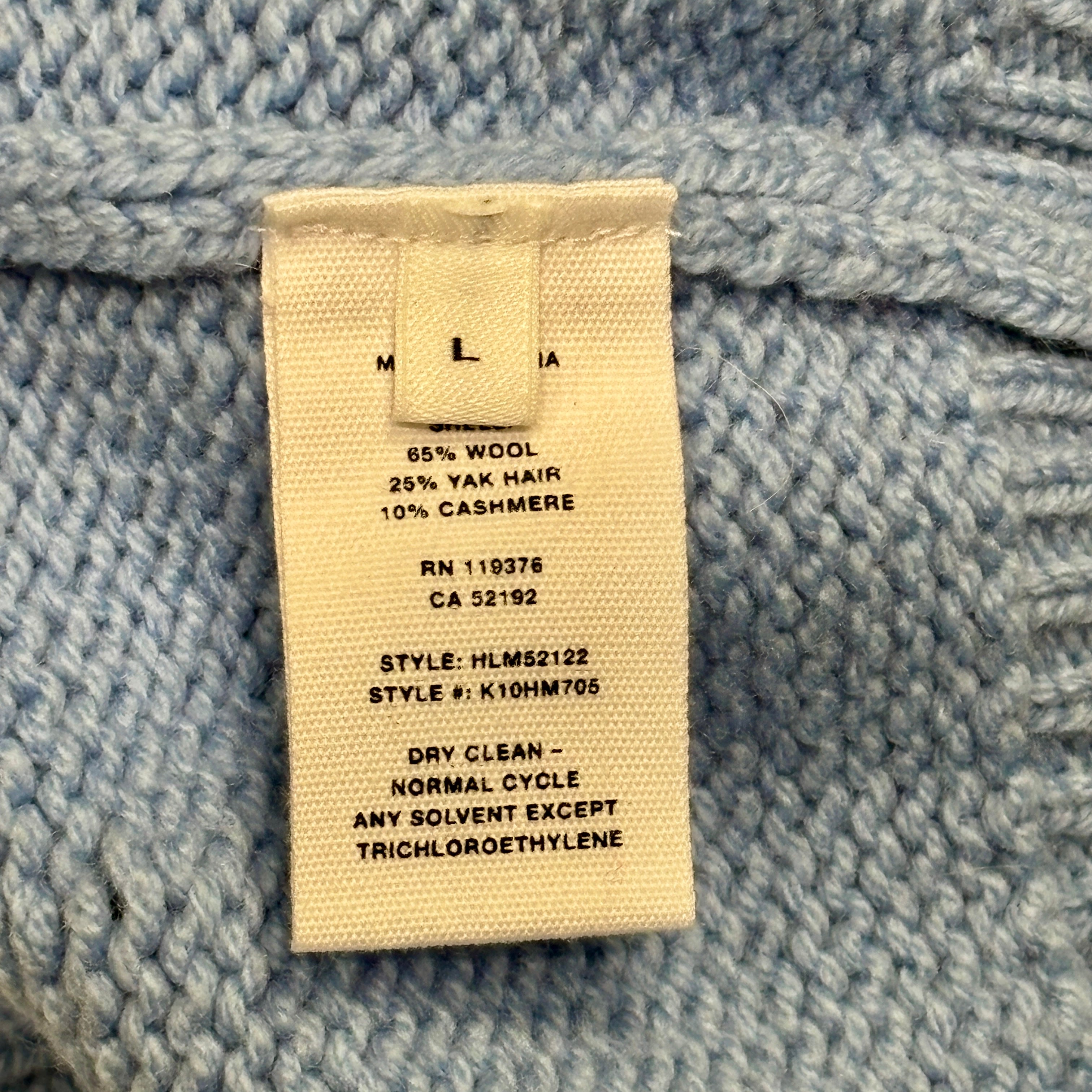 Helmut Lang Wool/Cashmere Distressed Sweater