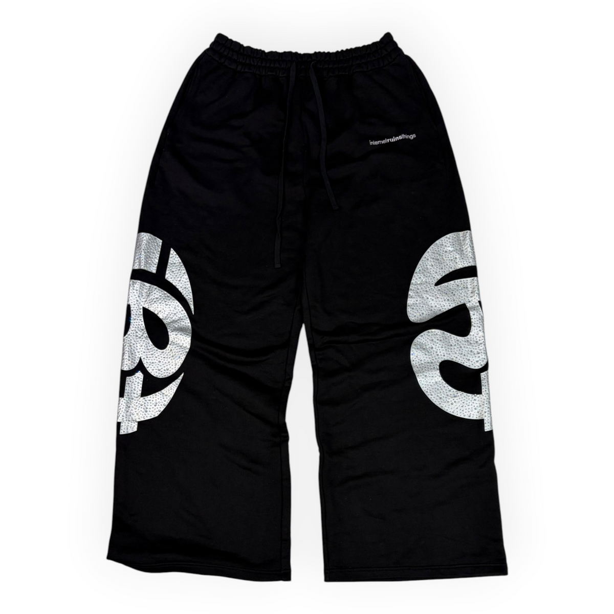 Internet Ruins Things Crystal Globe Sweatpants Black