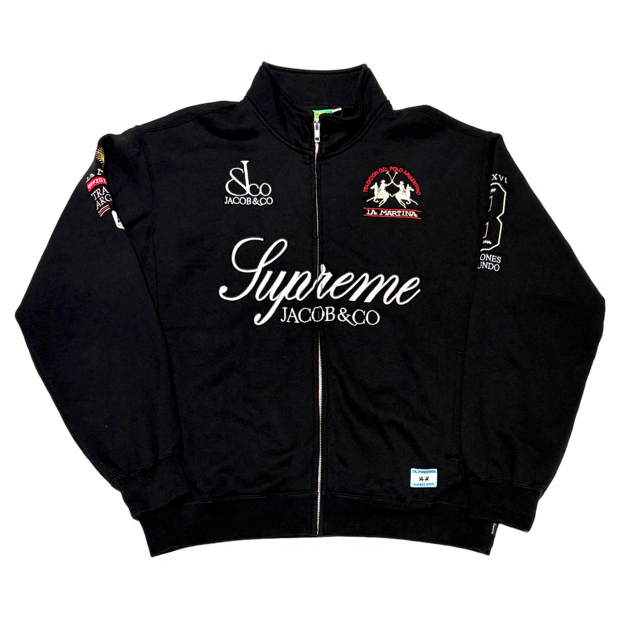 Supreme La Martina Zip Up Sweatshirt Black