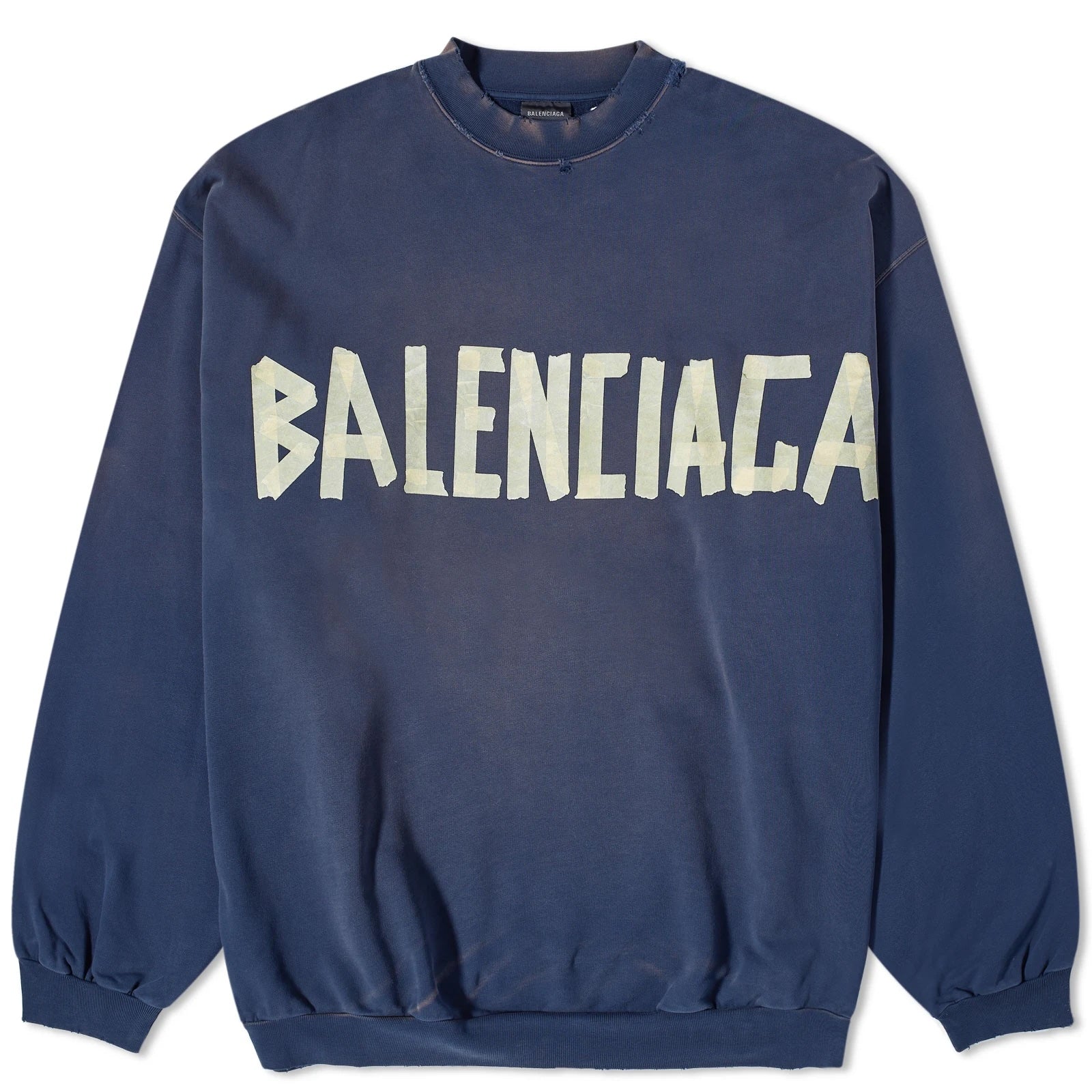Balenciaga Tape Type Crewneck Sweatshirt Marine Blue