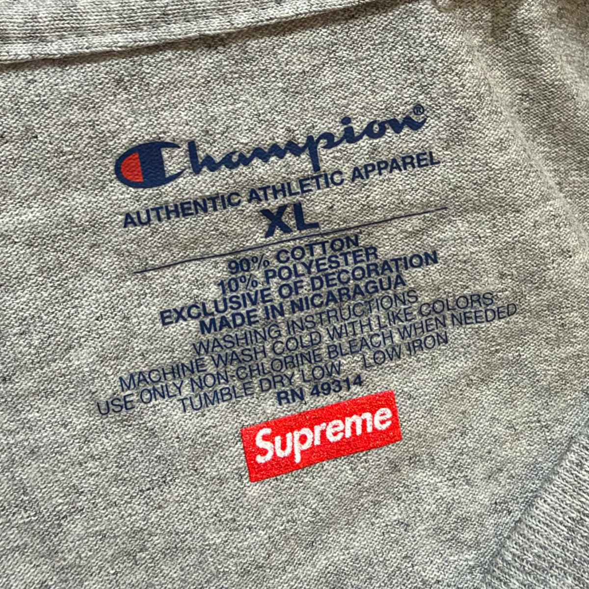 Supreme X Champion LS Tee Grey