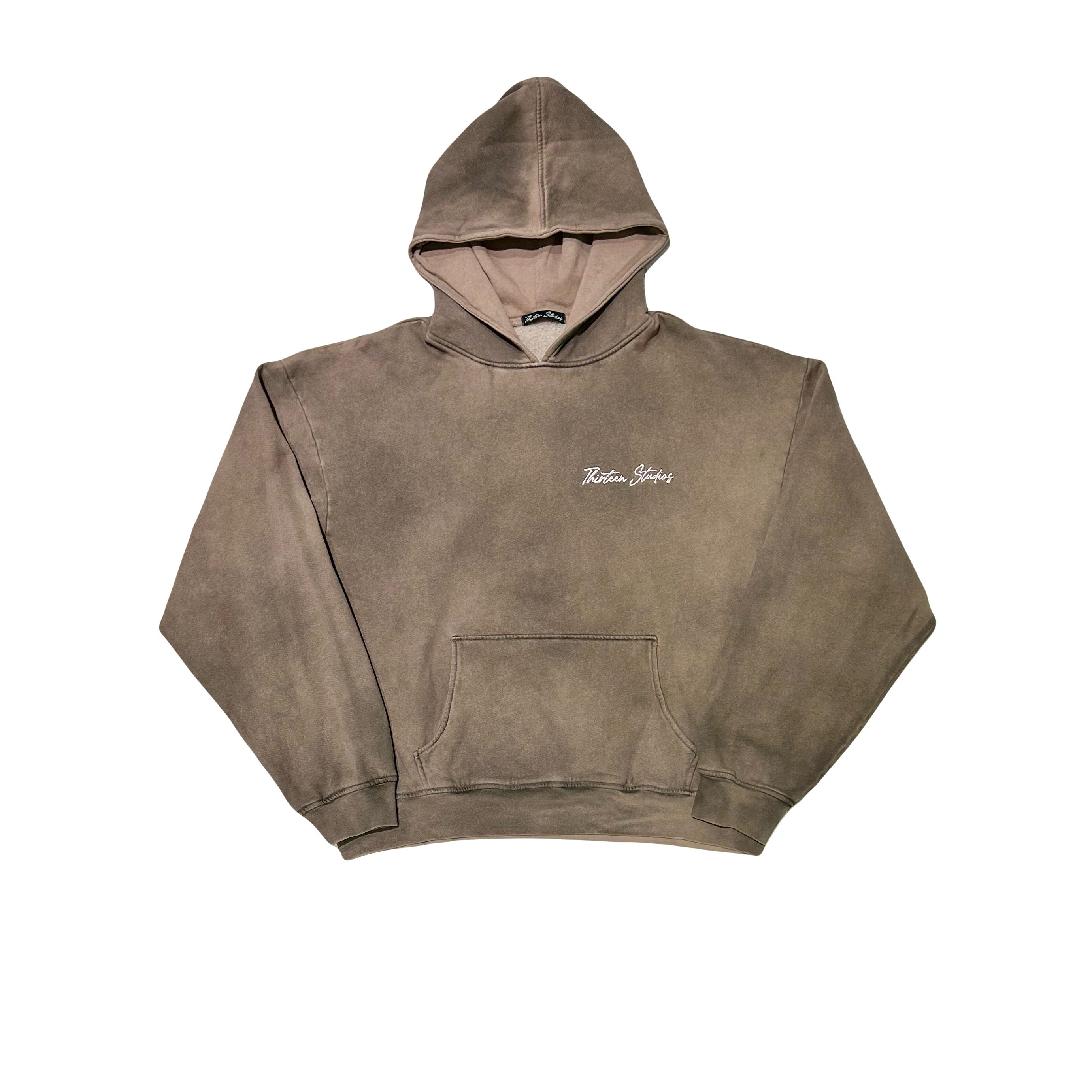 Thirteen Studios Hoodie Faded Mocha/Pink