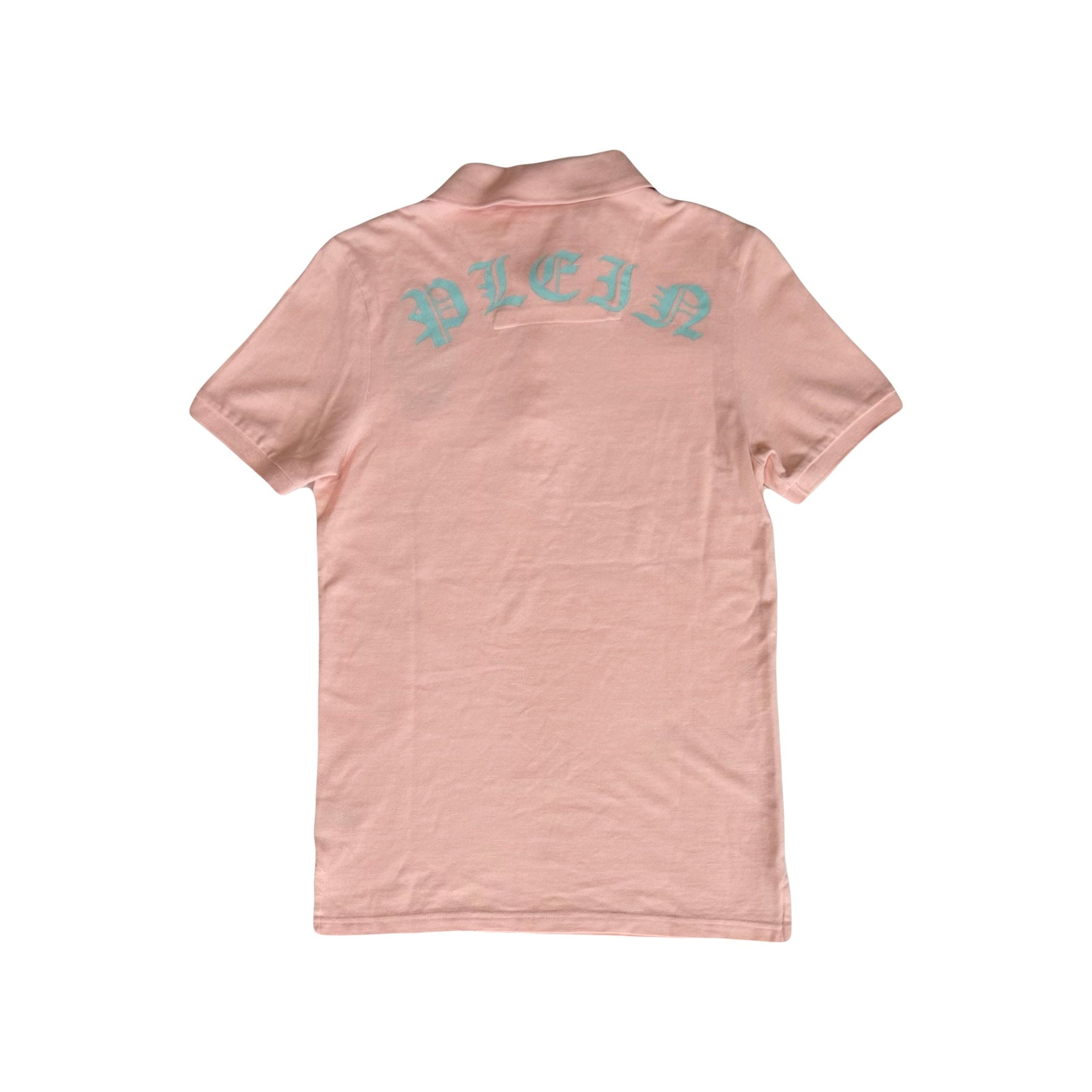 Philipp Plein Skull Old English Polo Pink