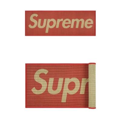 Supreme Woven Straw Mat Red