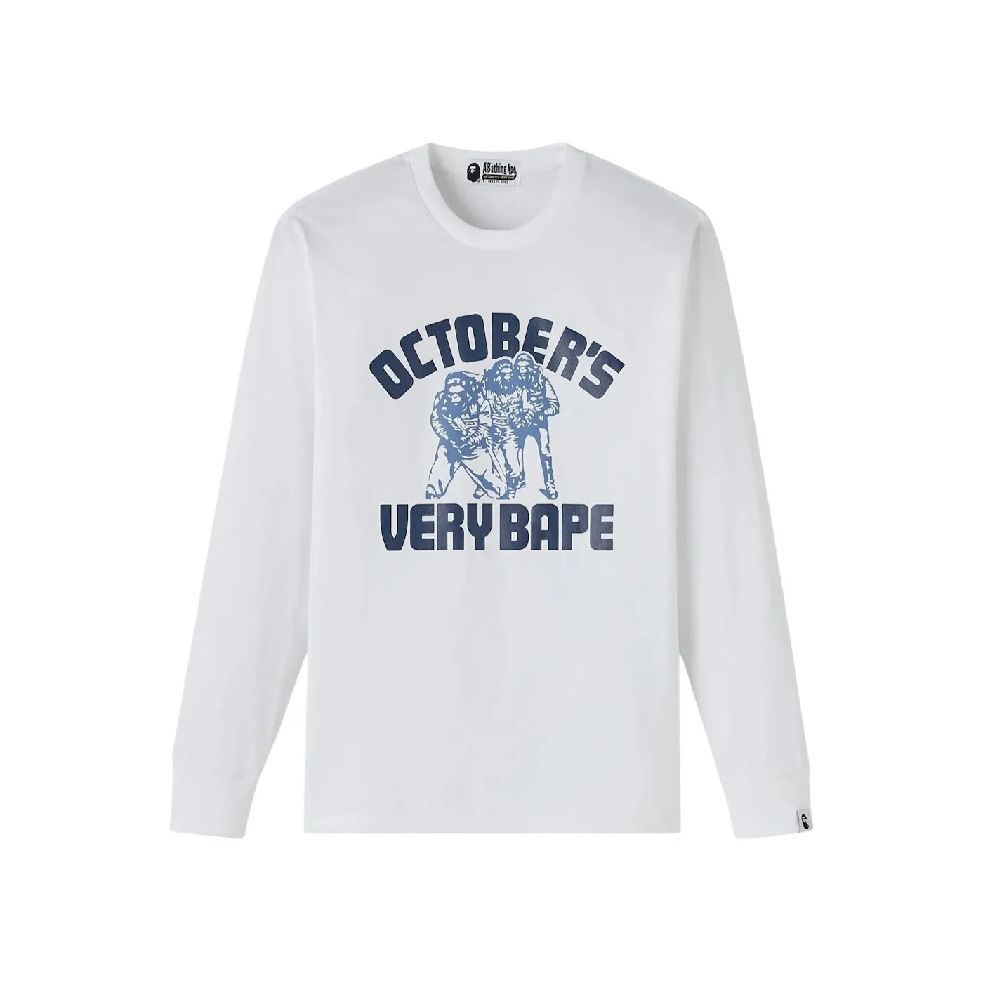 OVO x BAPE Generals Long-Sleeve Tee White
