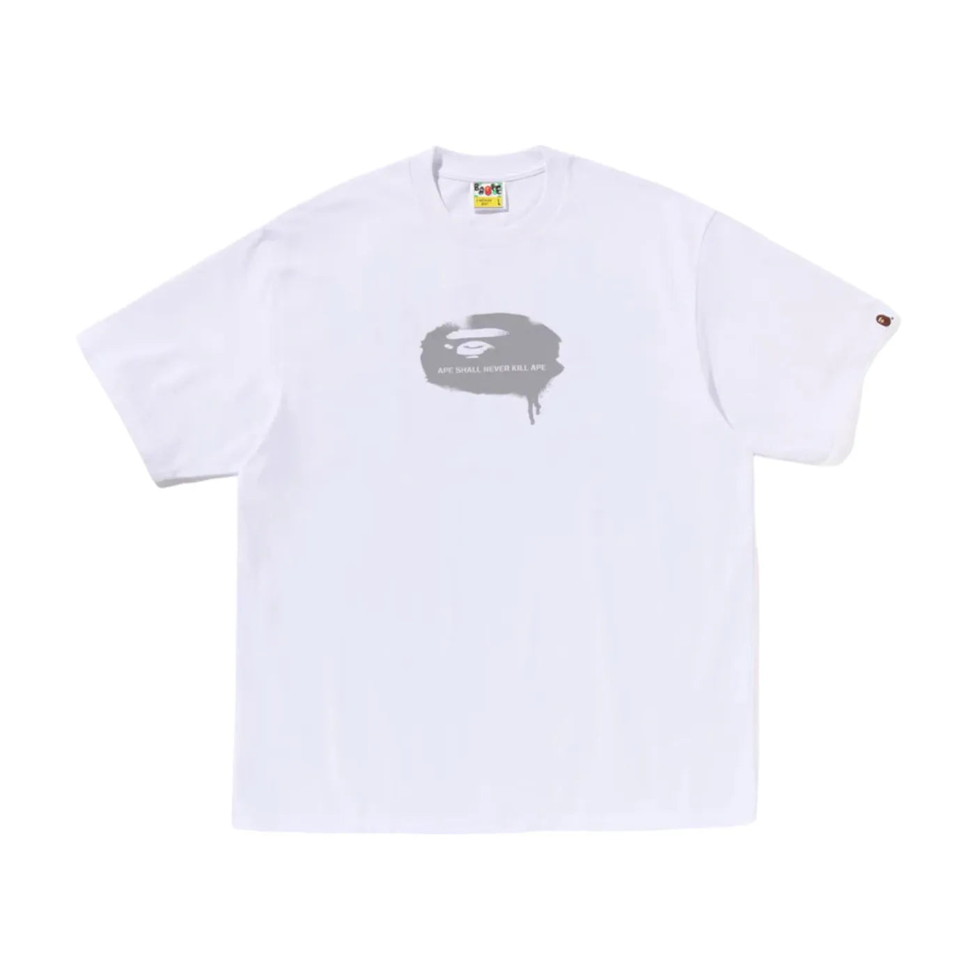BAPE Graffiti Ape Head Logo Relaxed Fit Tee White