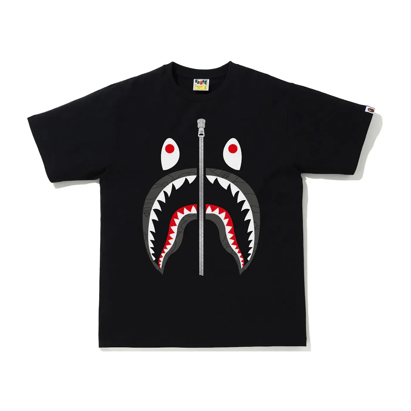 BAPE Line 1st Camo Shark Tee Black/Black