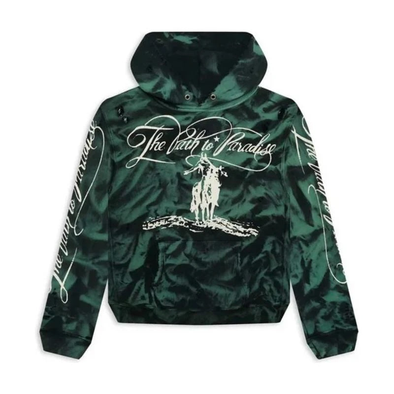 Hellstar Marble Paradise Hoodie Green