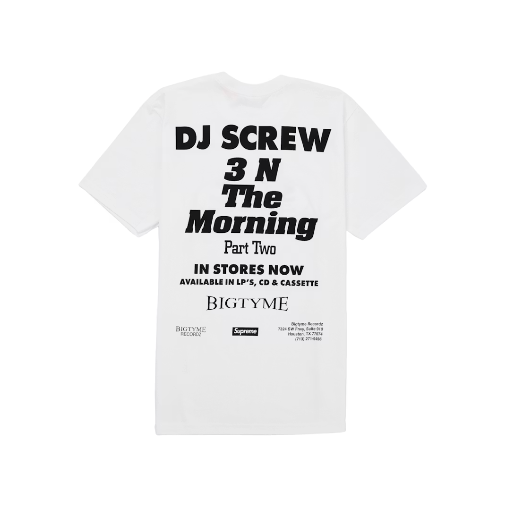 Supreme DJ Screw SUC Tee White