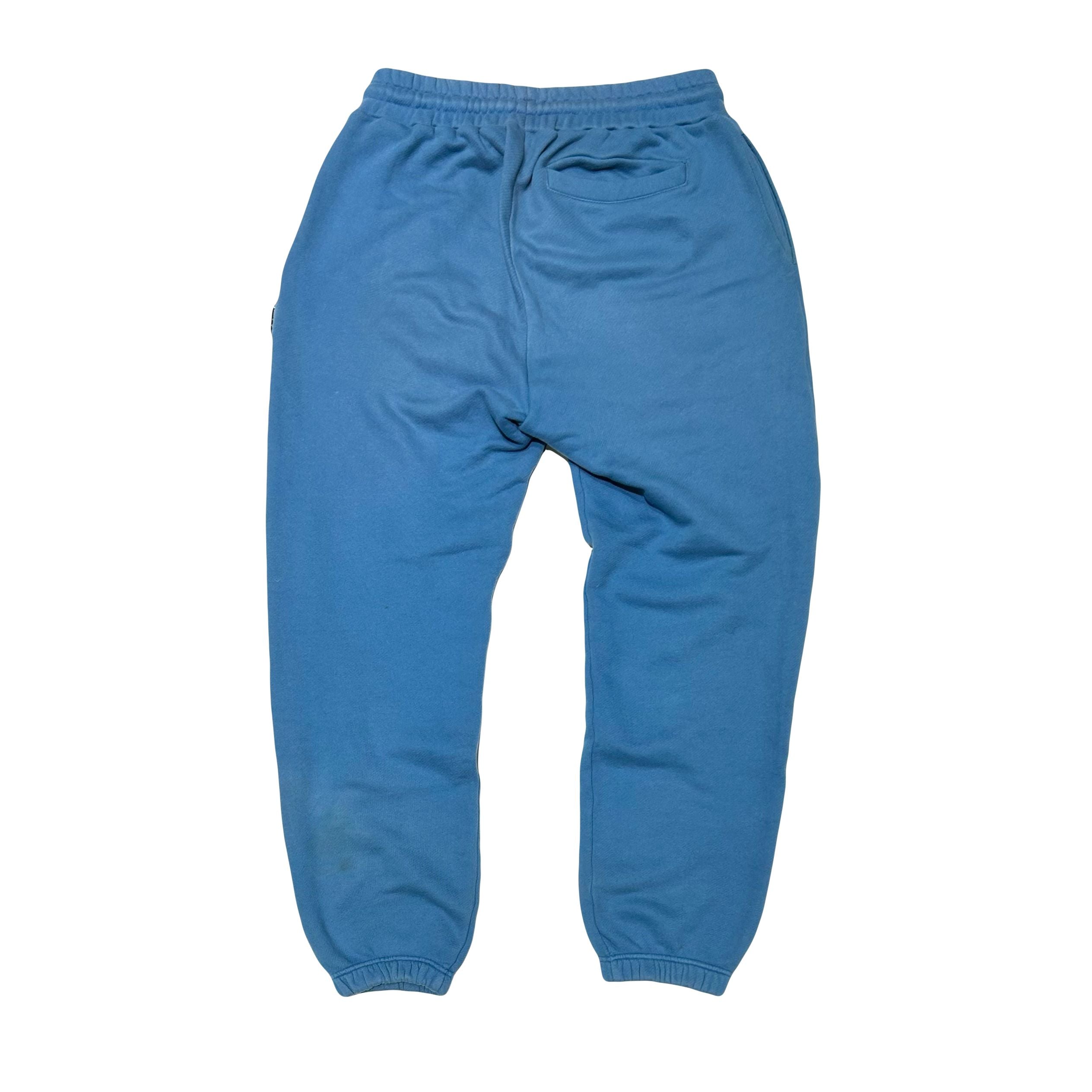 Palm Angels Curved Logo Sweatpants Blue