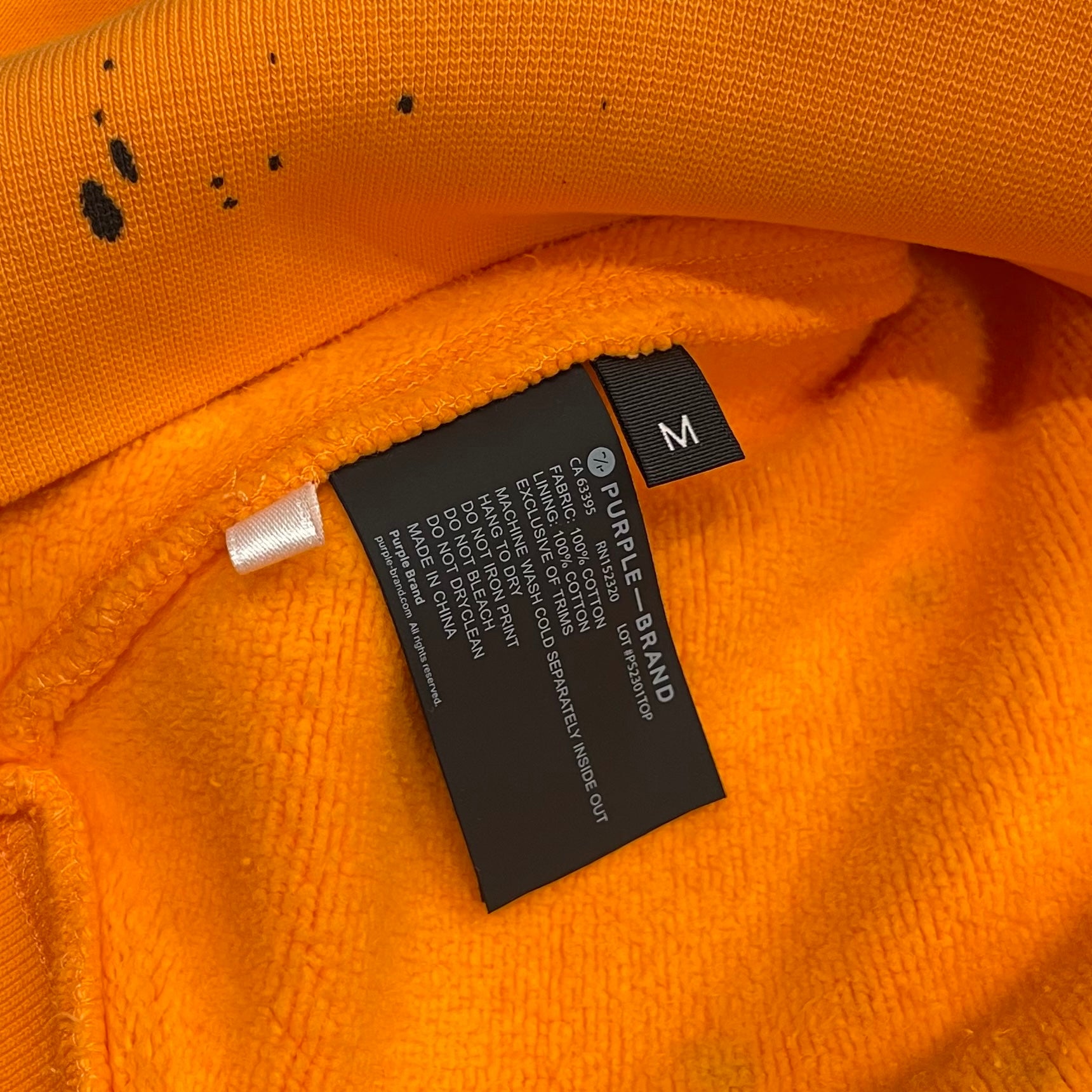Purple Brand Paint Splatter Hoodie Orange