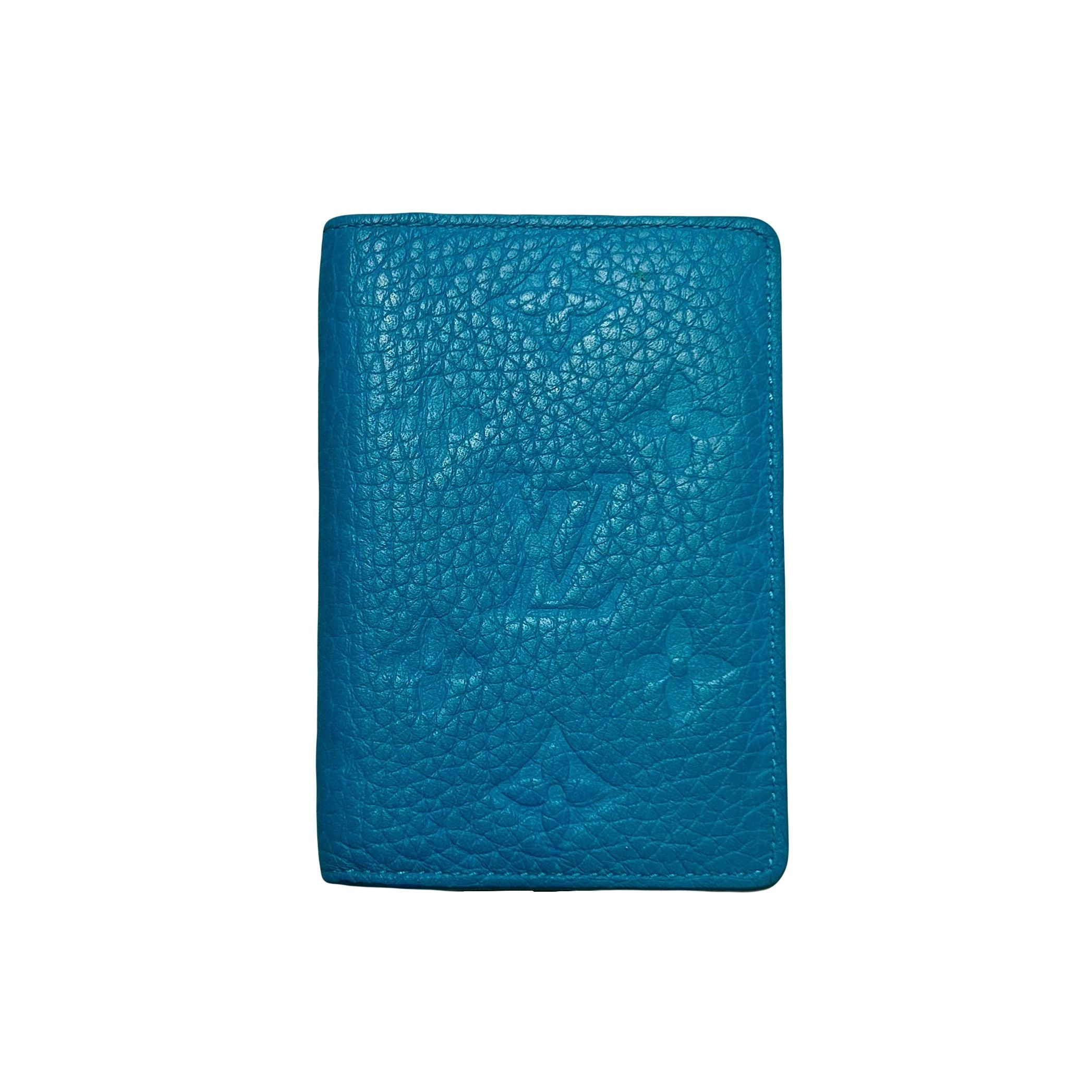 Louis Vuitton Blue Taurillon Monogram Pocket Organizer