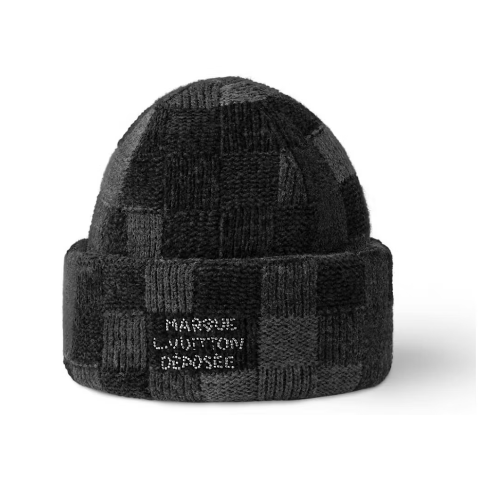 Louis Vuitton LV Crush Damoflage Beanie Black Damoflage