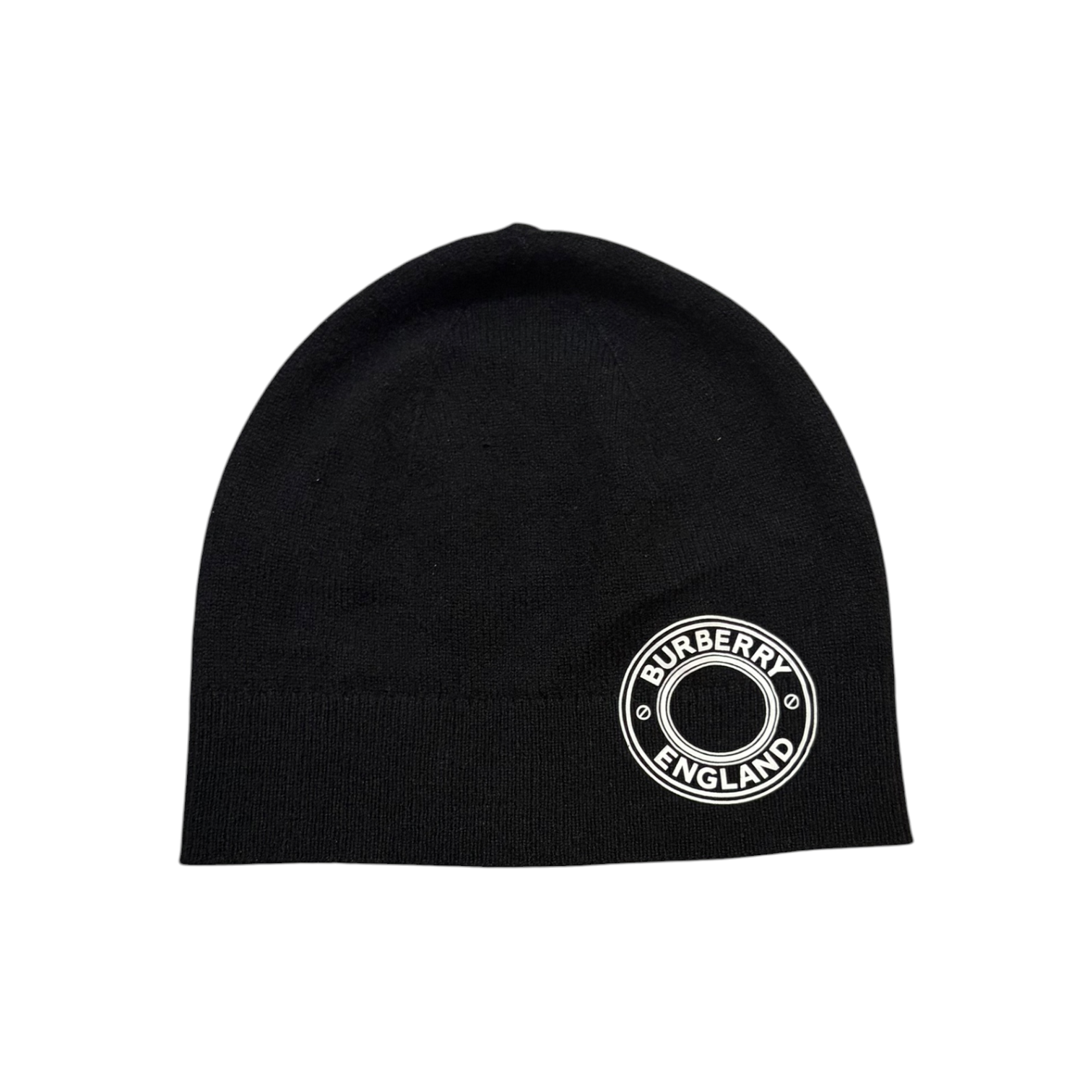 Burberry Logo Graphic Cashmere Blend Beanie Black