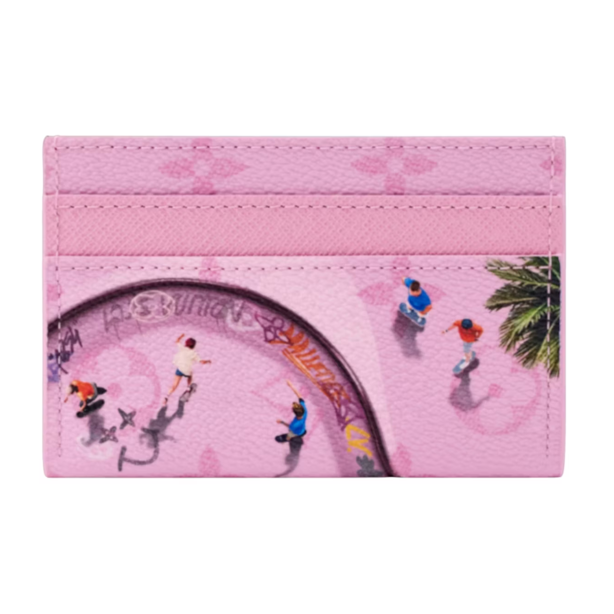Louis Vuitton Skateboard Double Card Case Skateboard/Pink