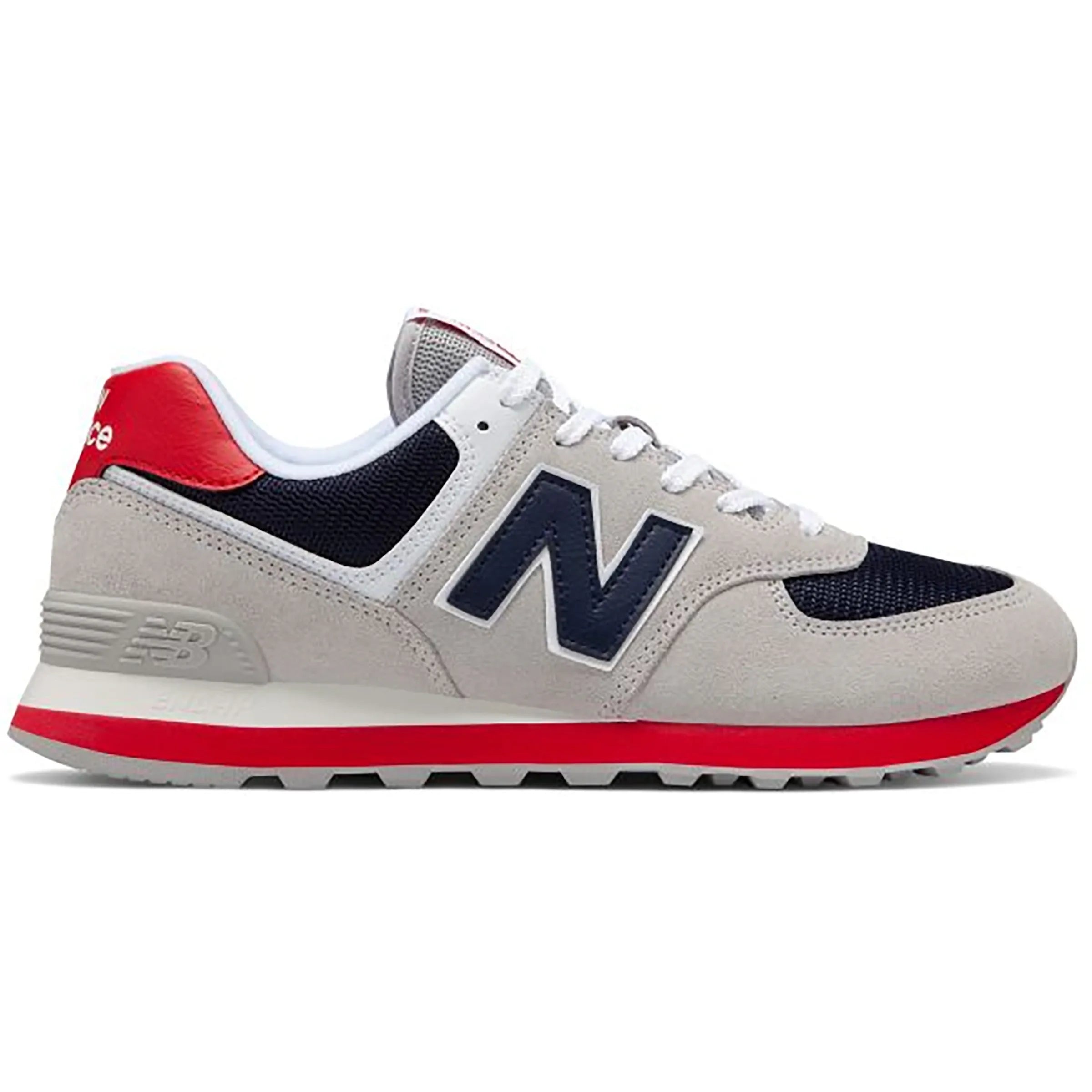 New Balance 574 Classic Grey Navy Red