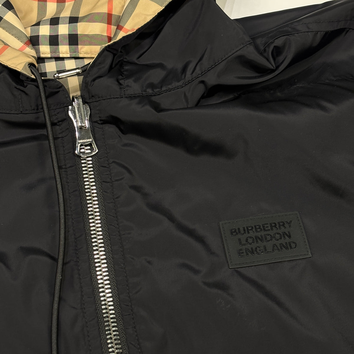 Burberry Check Reversible Jacket Black