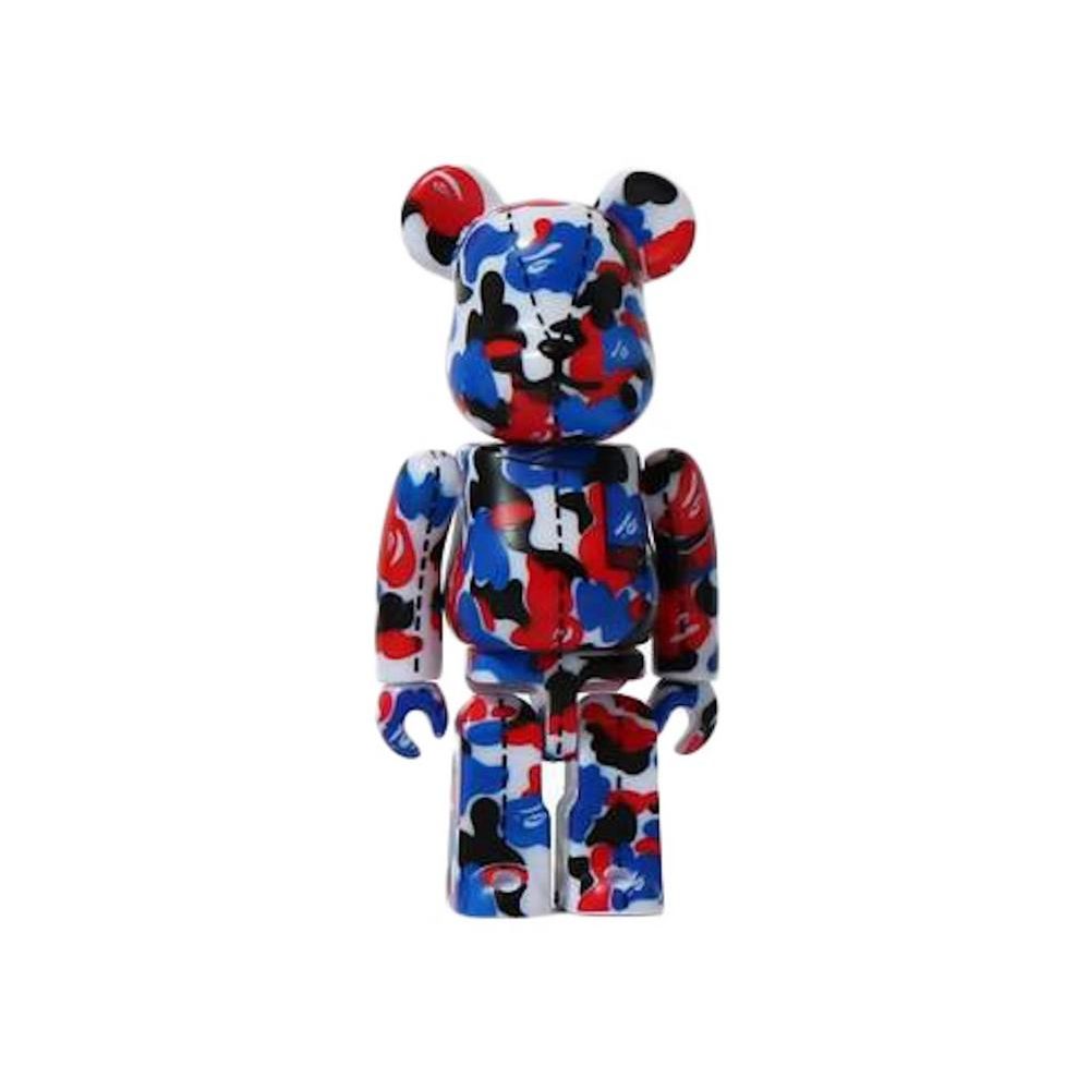 Bearbrick x A Bathing Ape 28th Anniversary Camo #2 100% Red/Blue/Black