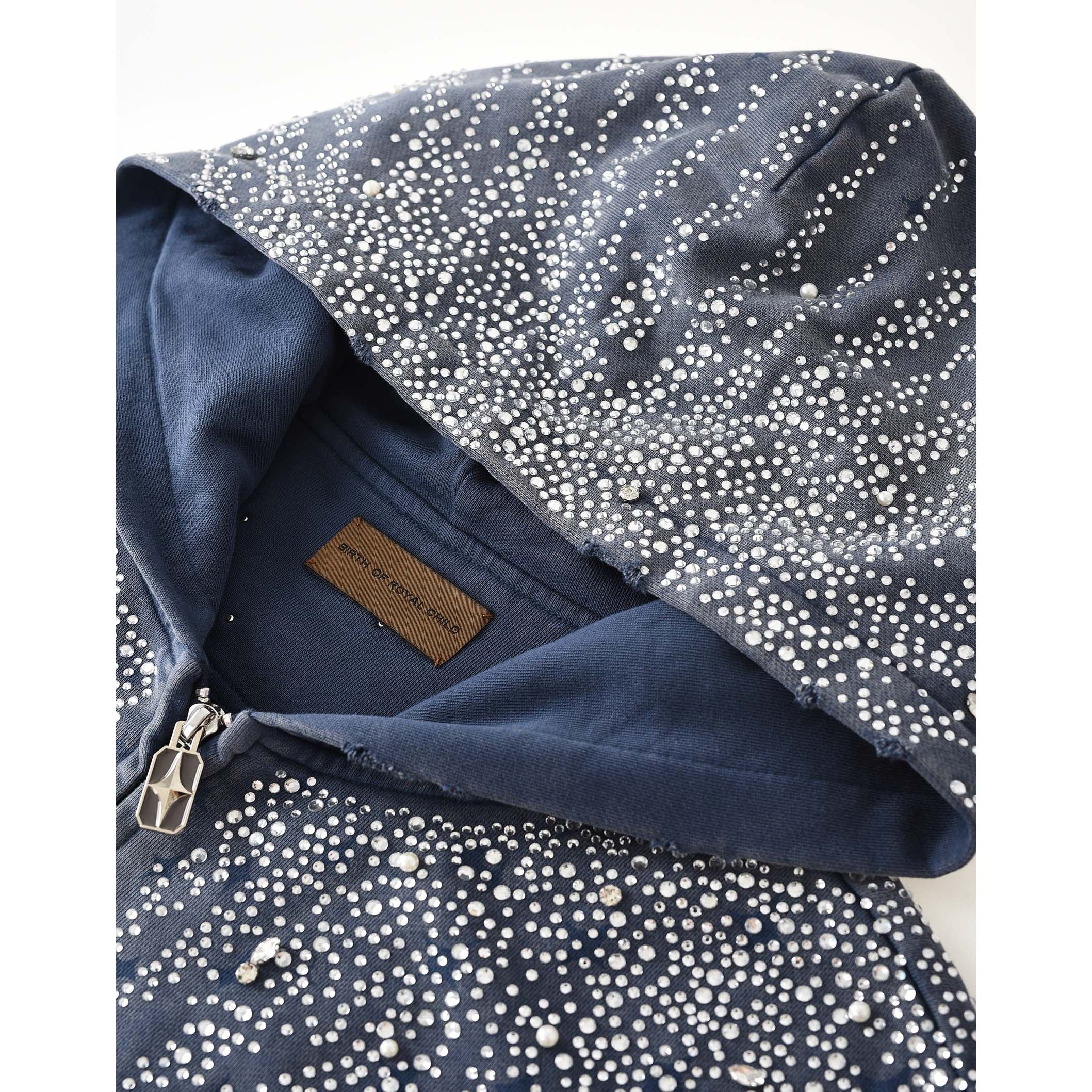 Birth of Royal Child 20K Stellar Diamond Hoodie Blue
