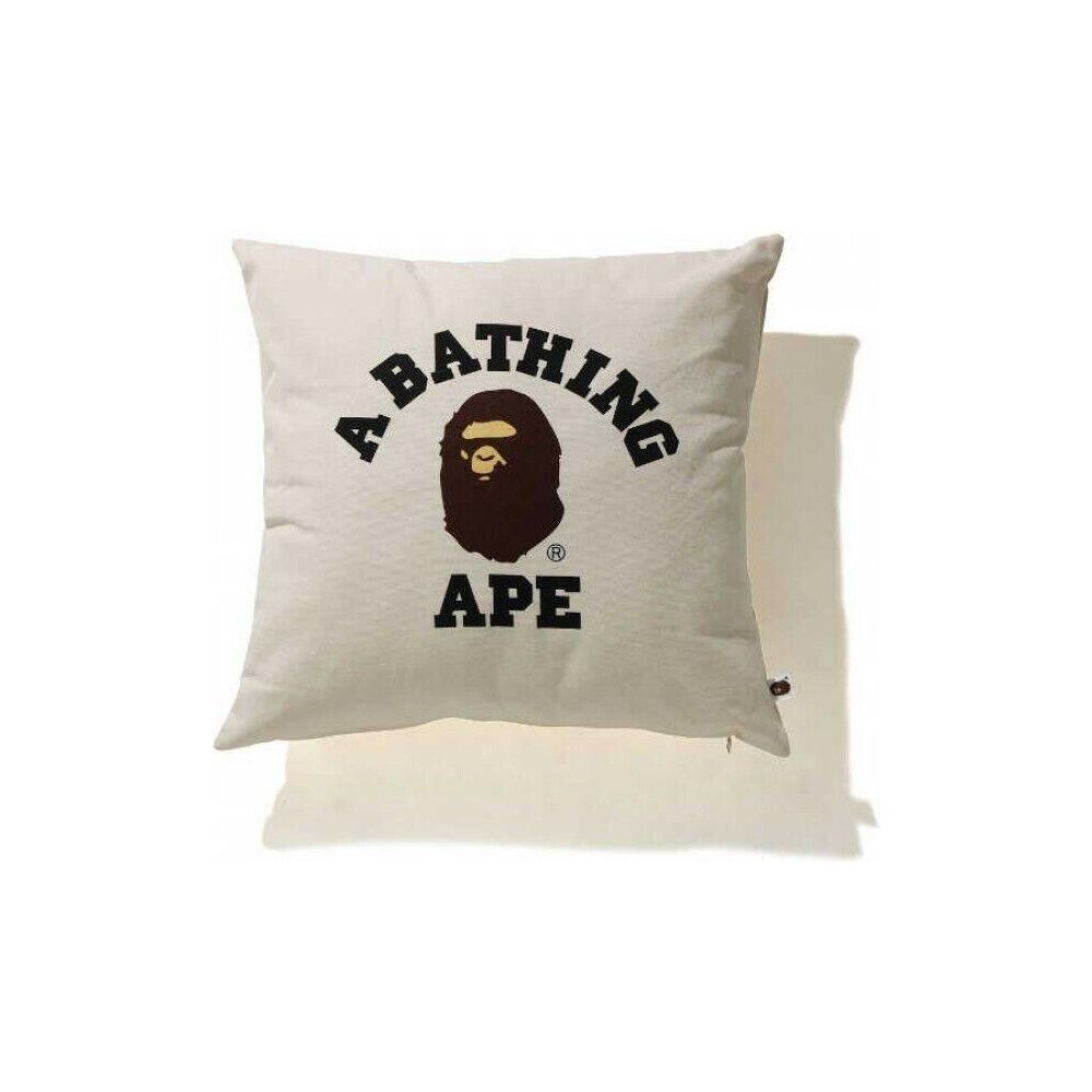 A Bathing Ape College Square Cushion Ivory