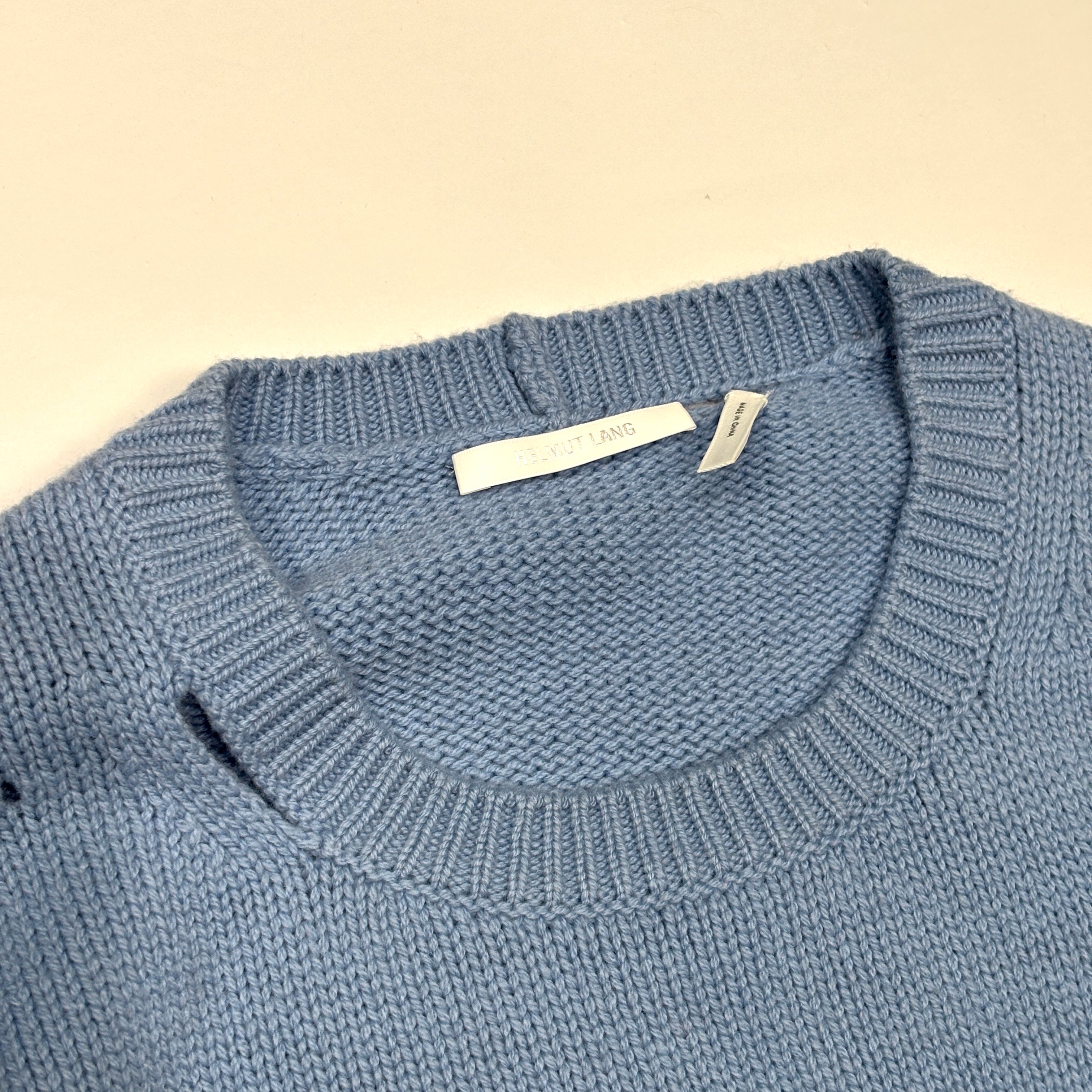 Helmut Lang Wool/Cashmere Distressed Sweater