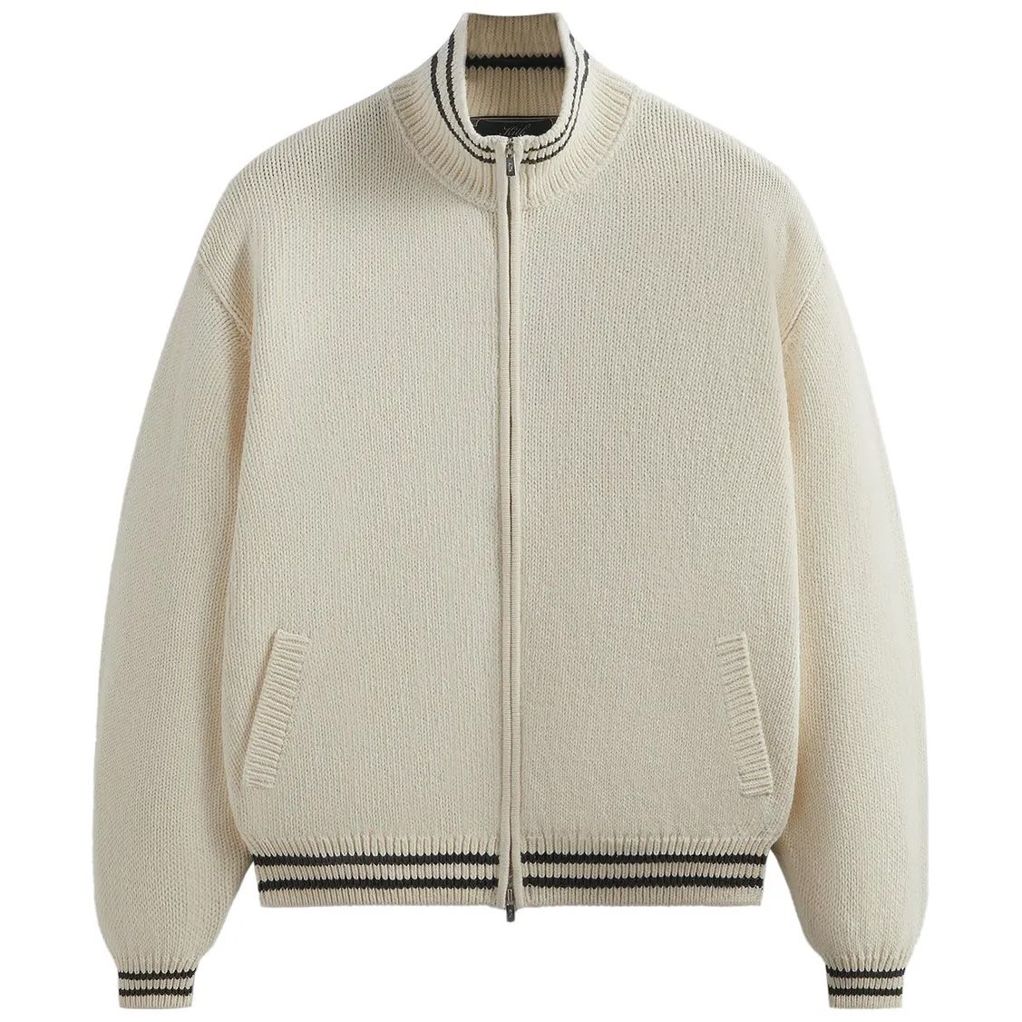 Kith Wyona Full Zip Varsity Sweater Sandrift