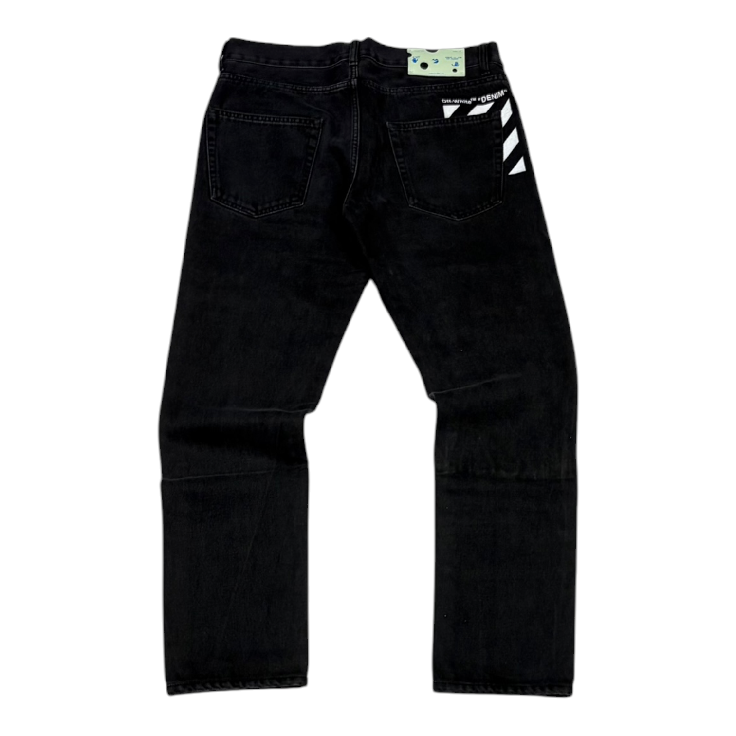 Off-White Diagonal Pocket Skinny Jeans Black
