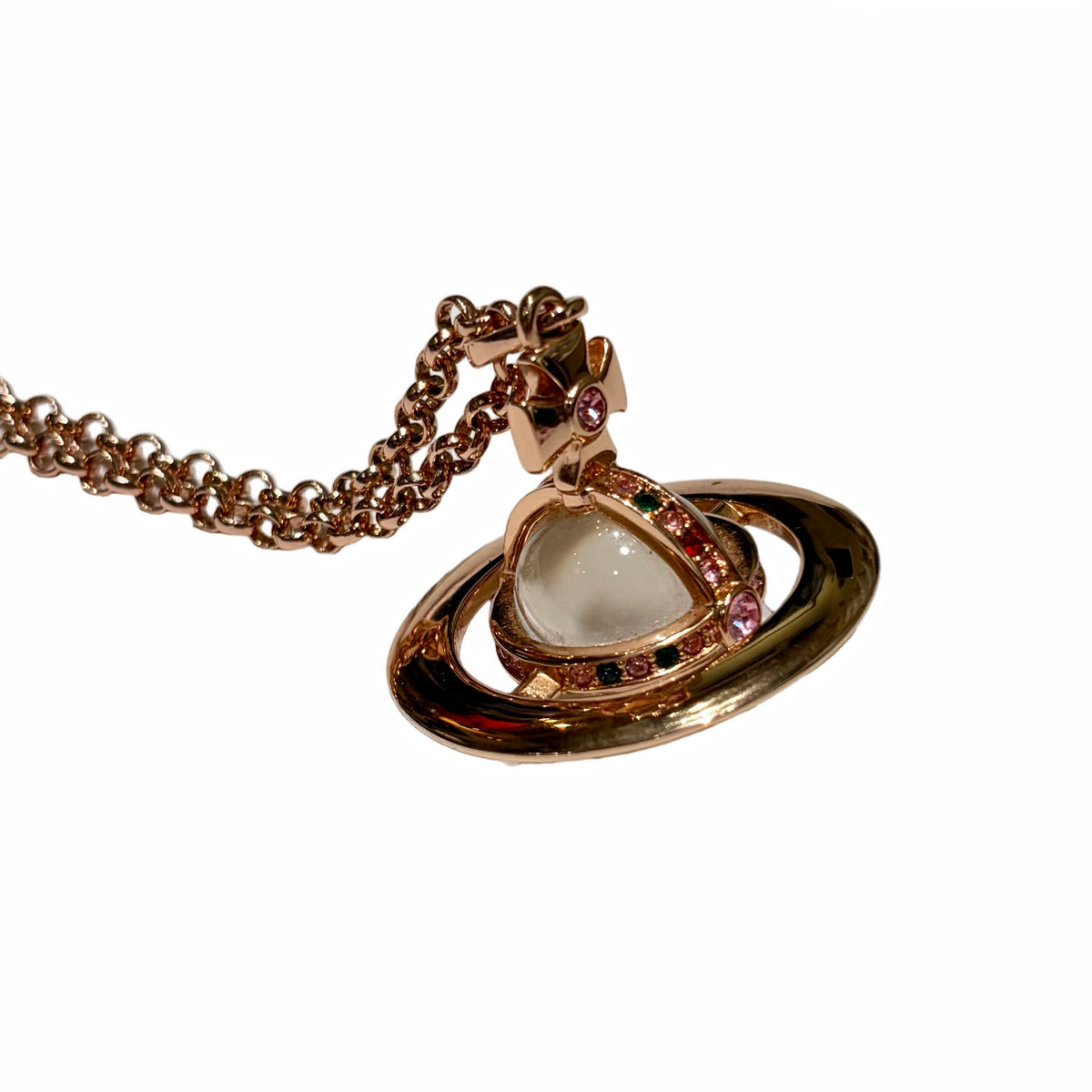 Vivienne Westwood Rose Gold Small Orb Pendant Necklace