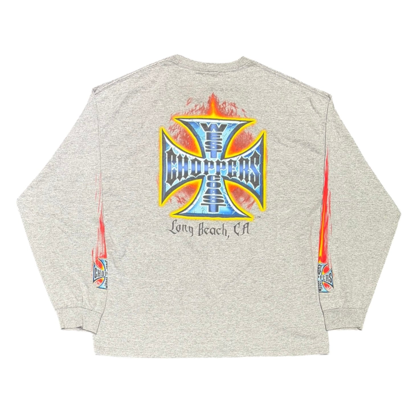 West Coast Choppers Long Beach LS Tee Grey