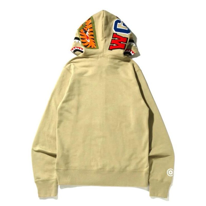 A Bathing Ape Shark Full Zip Beige