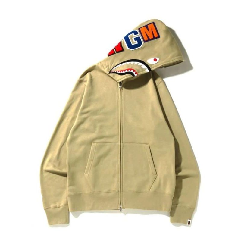 A Bathing Ape Shark Full Zip Beige