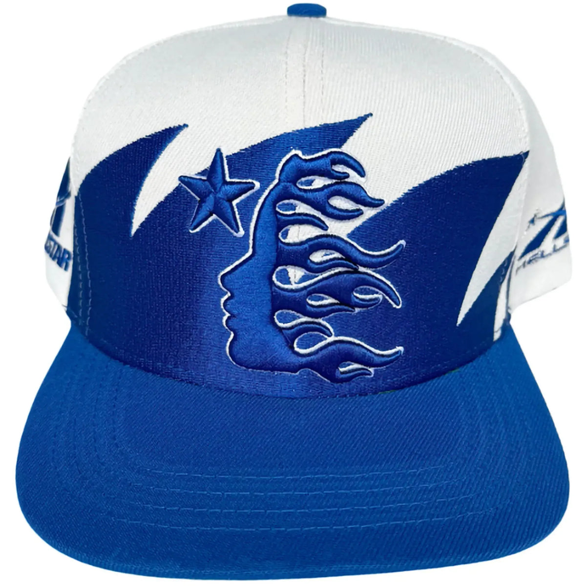 Hellstar Shark Teeth Snapback Off White/Royal Blue