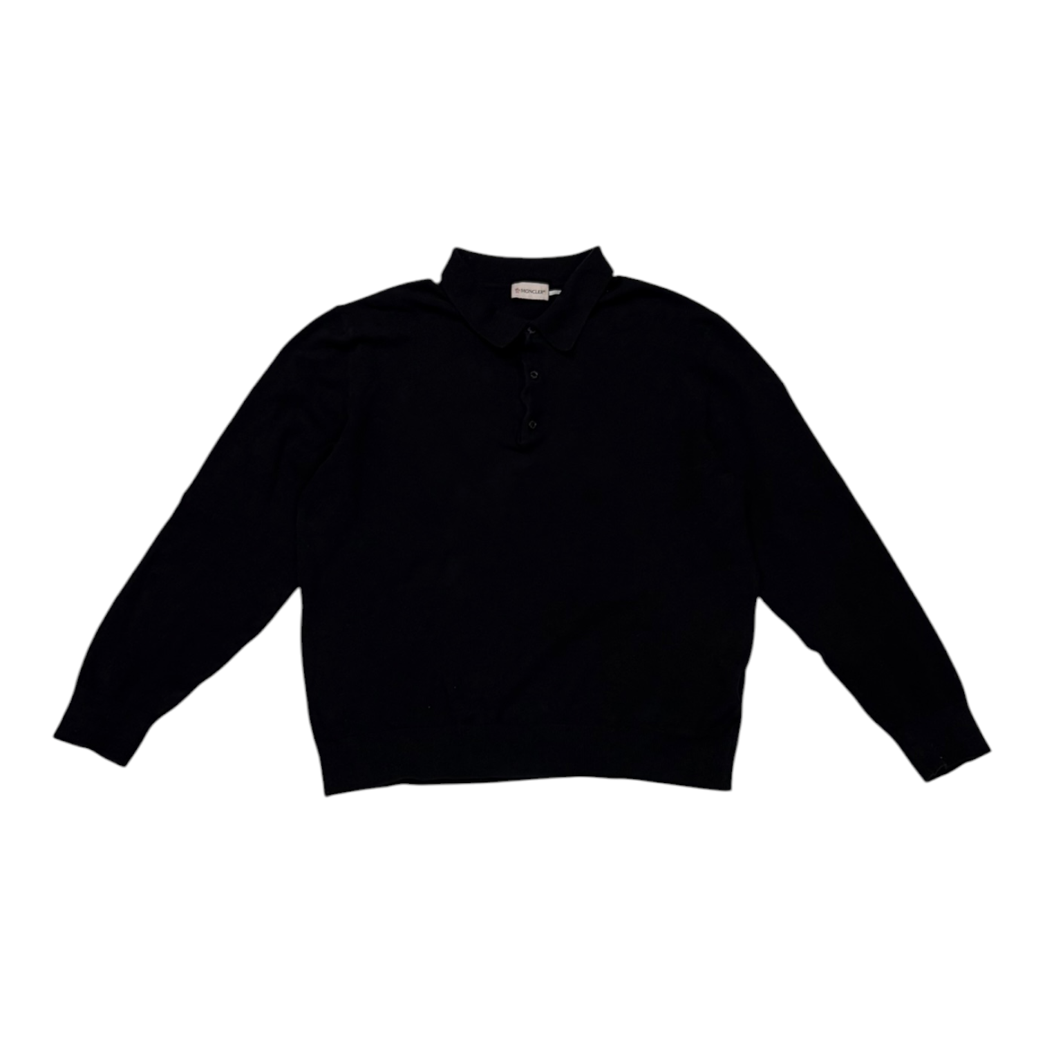 Moncler Logo Sleeve Polo Shirt Black