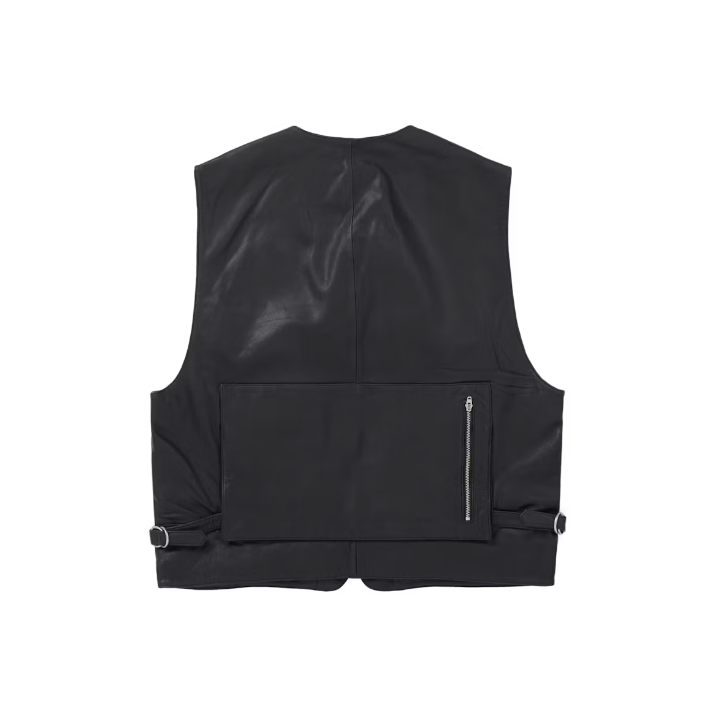 Supreme Leather Cargo Vest Black
