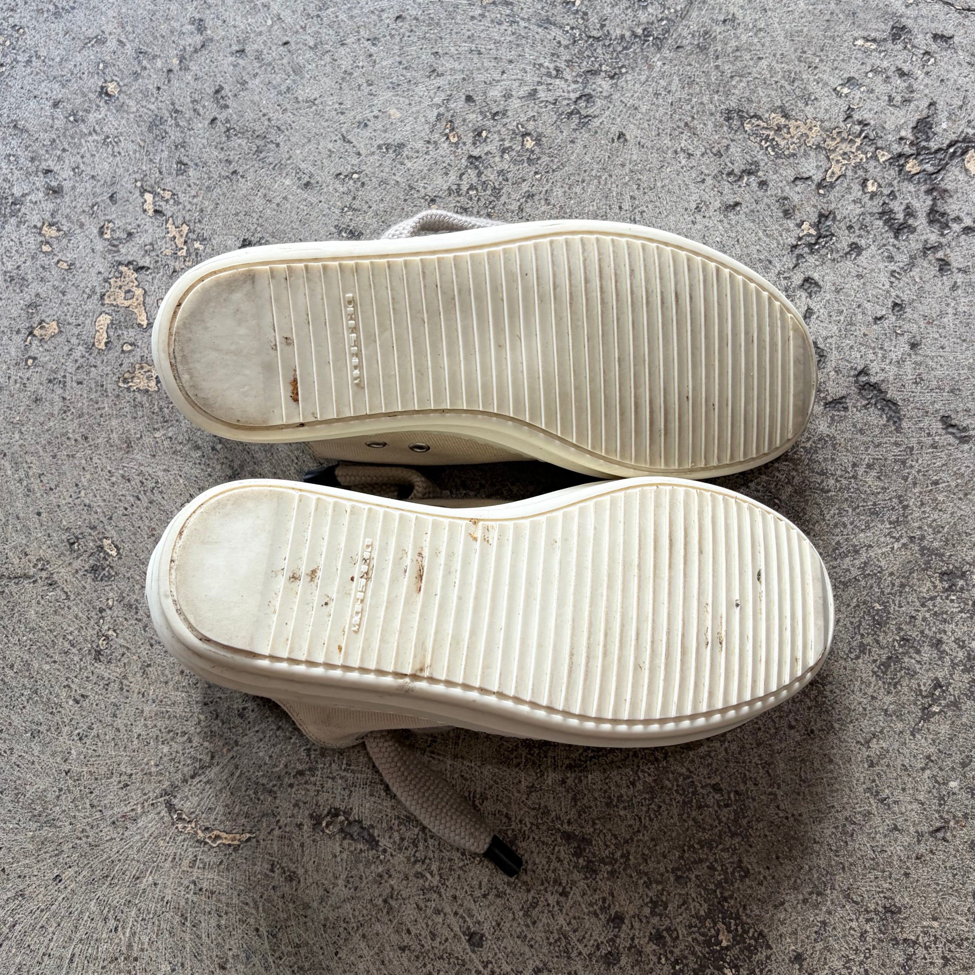 Rick Owens DRKSHDW Jumbolace Low Denim Sneakers Milk