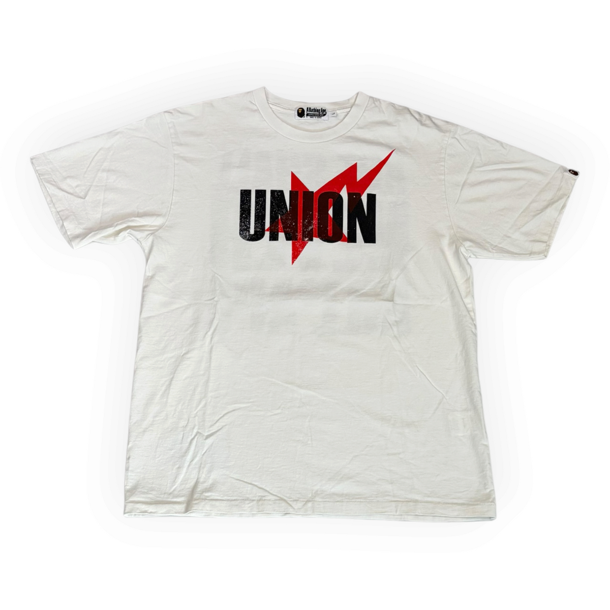 BAPE x Union Pigment Dyed Sta Tee White