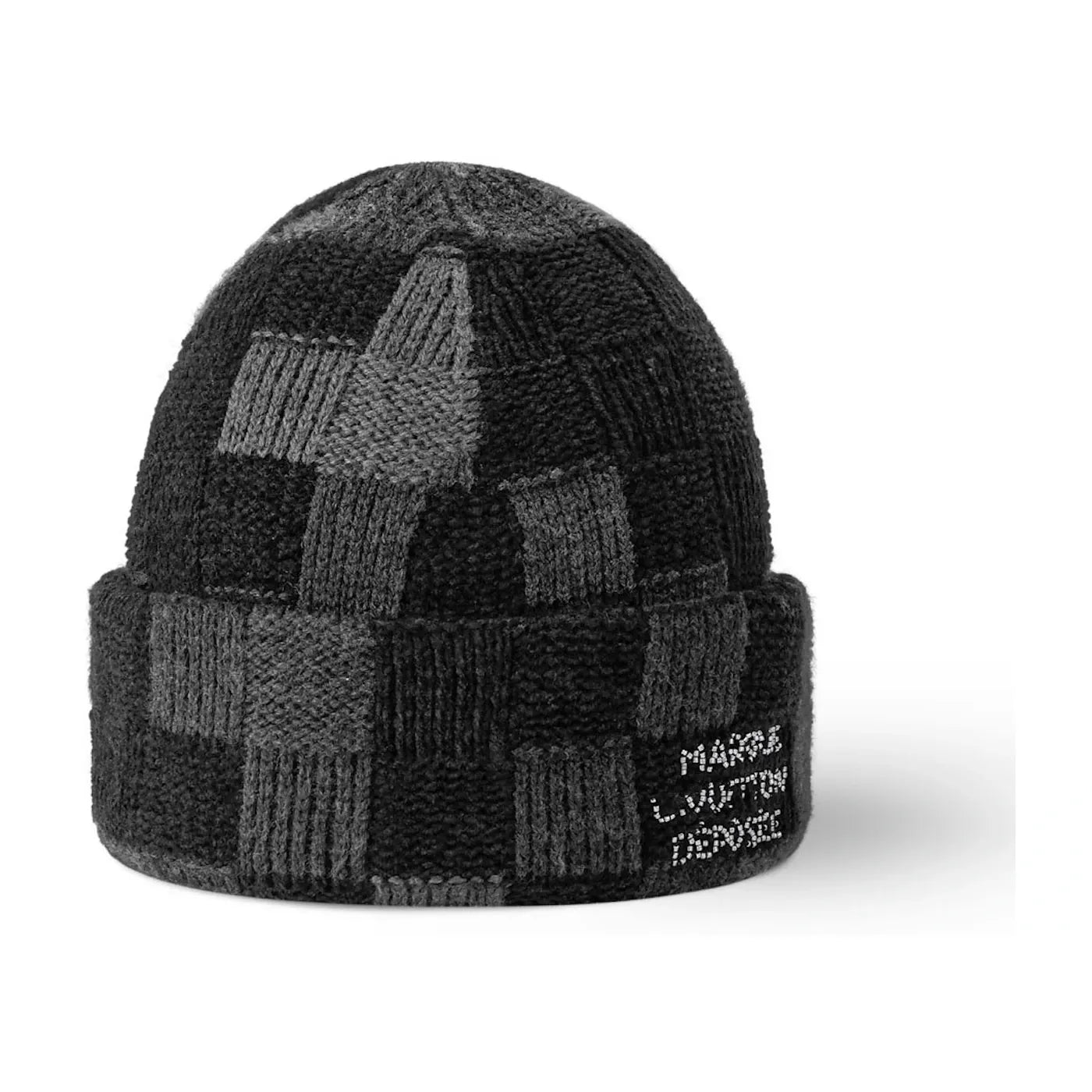 Louis Vuitton LV Crush Damoflage Beanie Black Damoflage