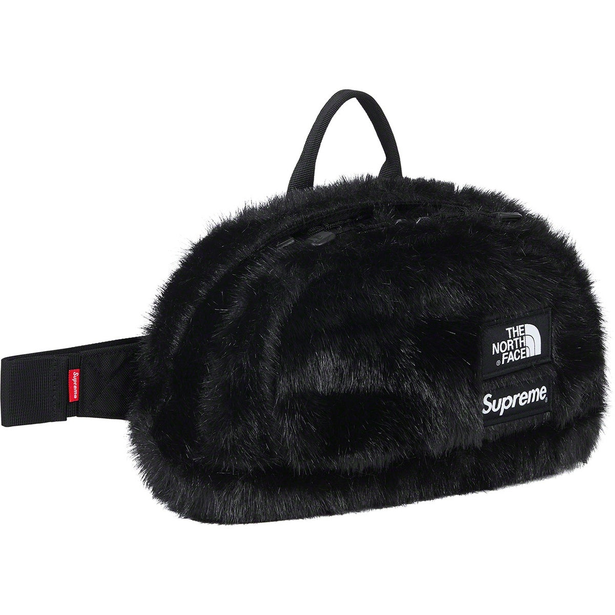 Supreme The North Face Faux Fur Waist Bag Black