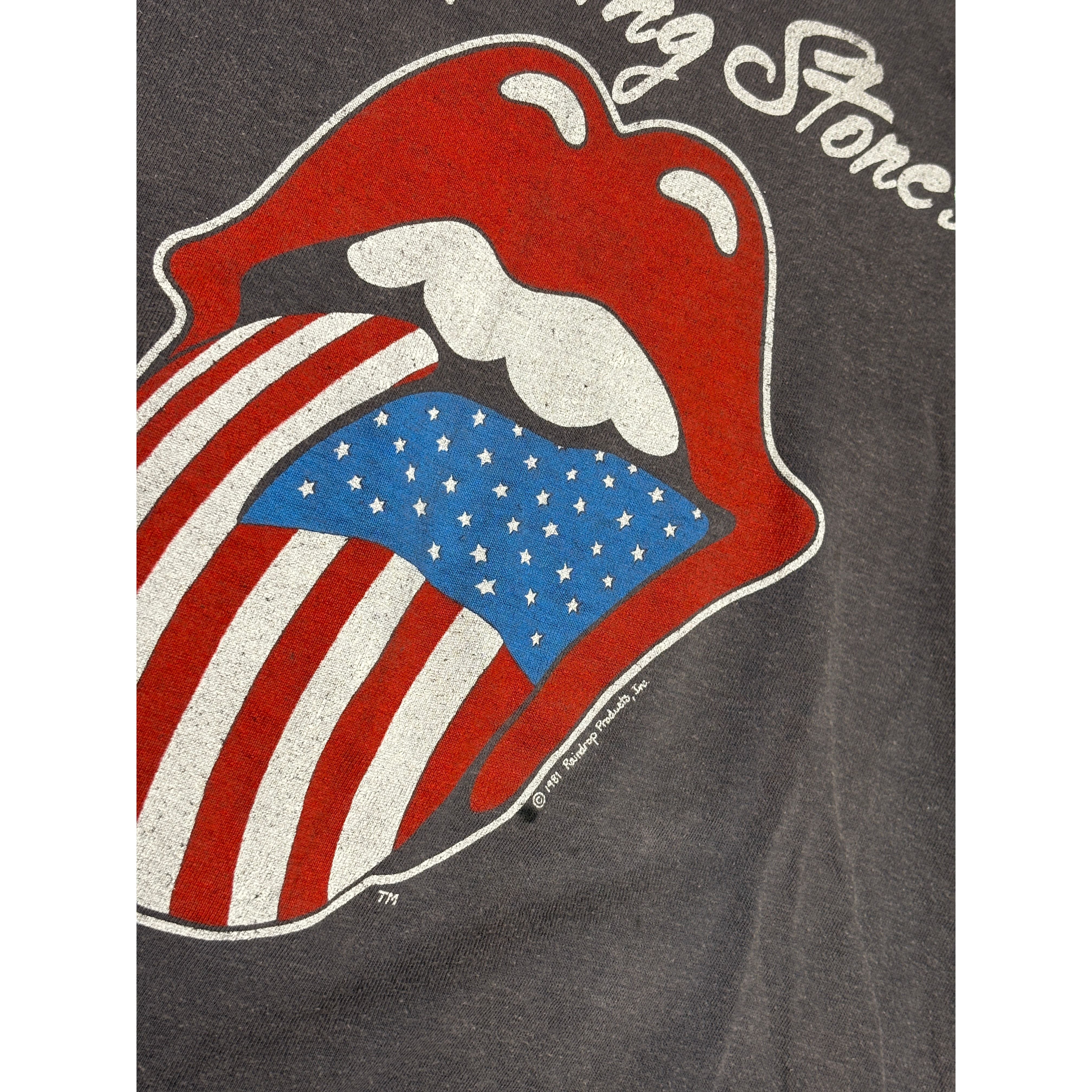 1981 The Rolling Stones North American Tour Tee Black