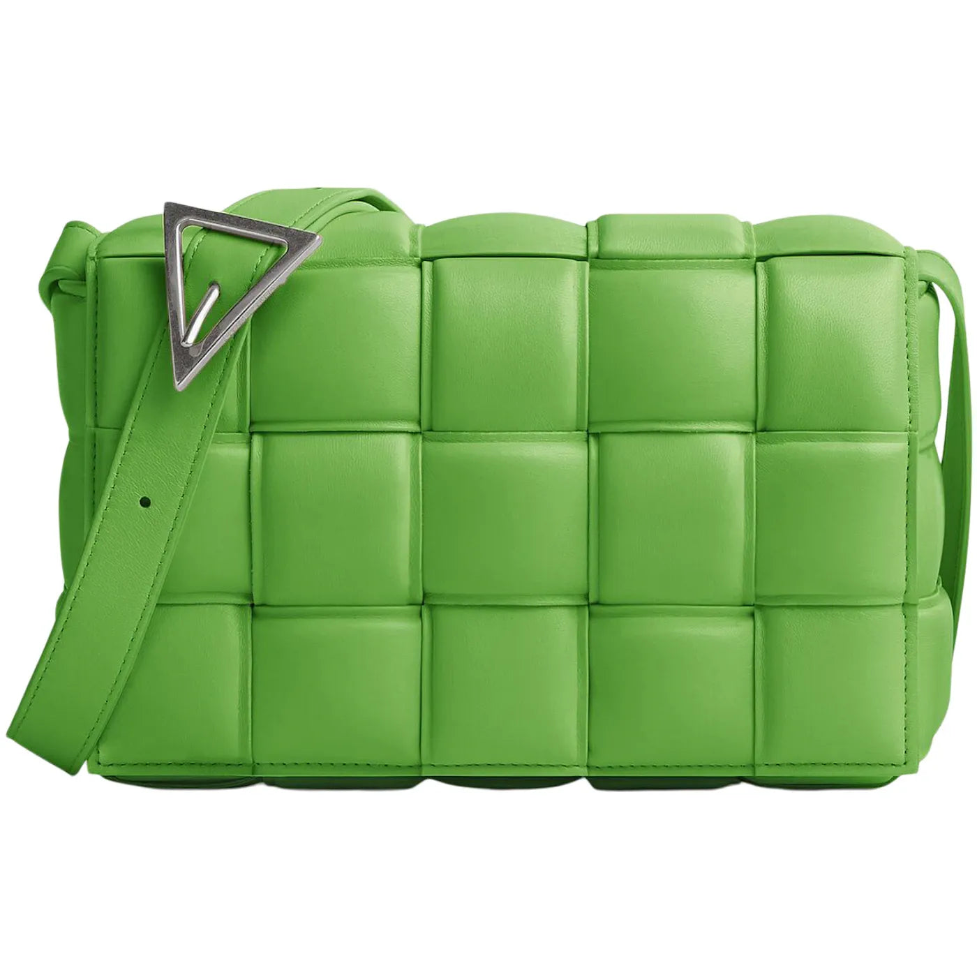 Bottega Veneta Padded Intreccio Cassette Crossbody Bag Acid Green
