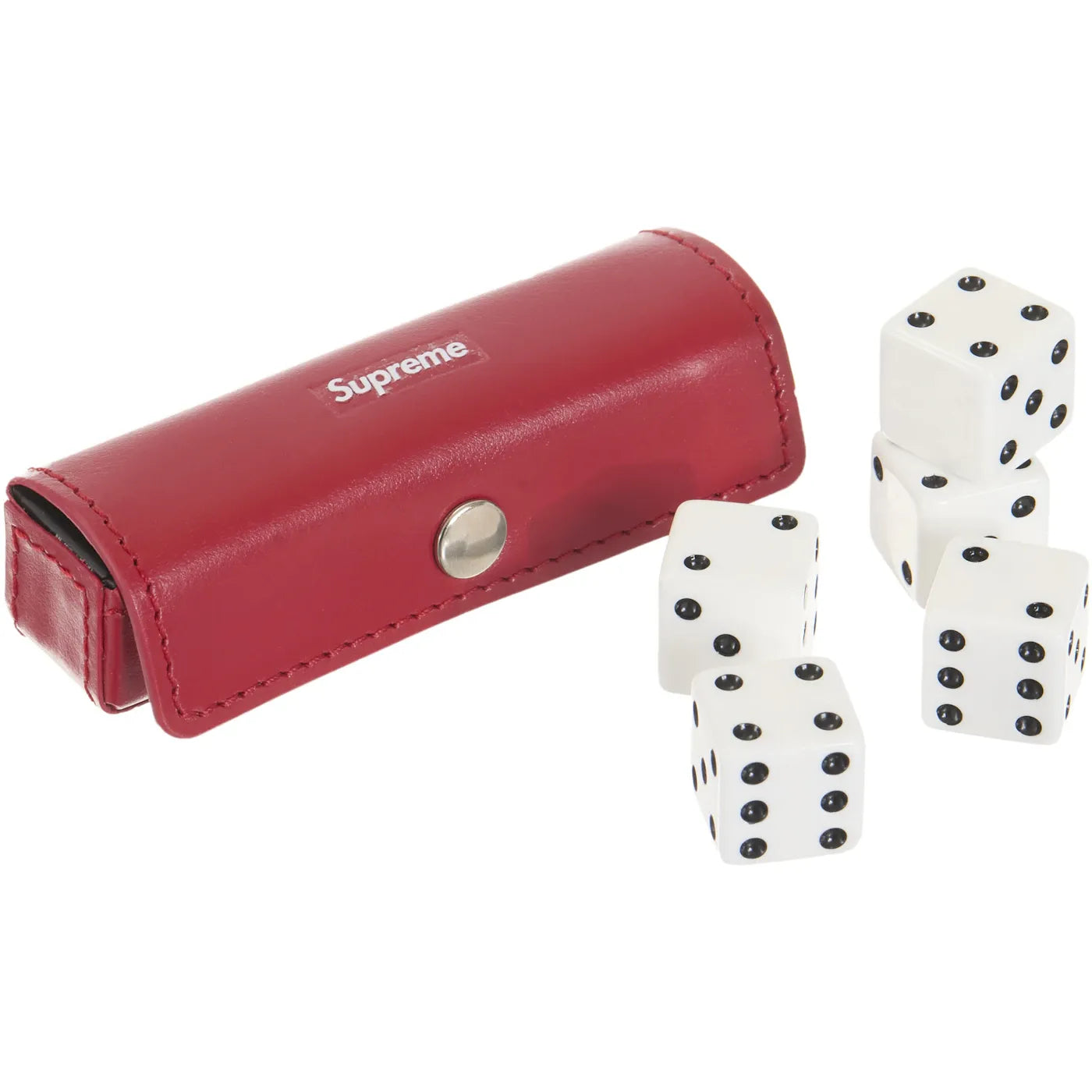 Supreme Leather Dice Set Red