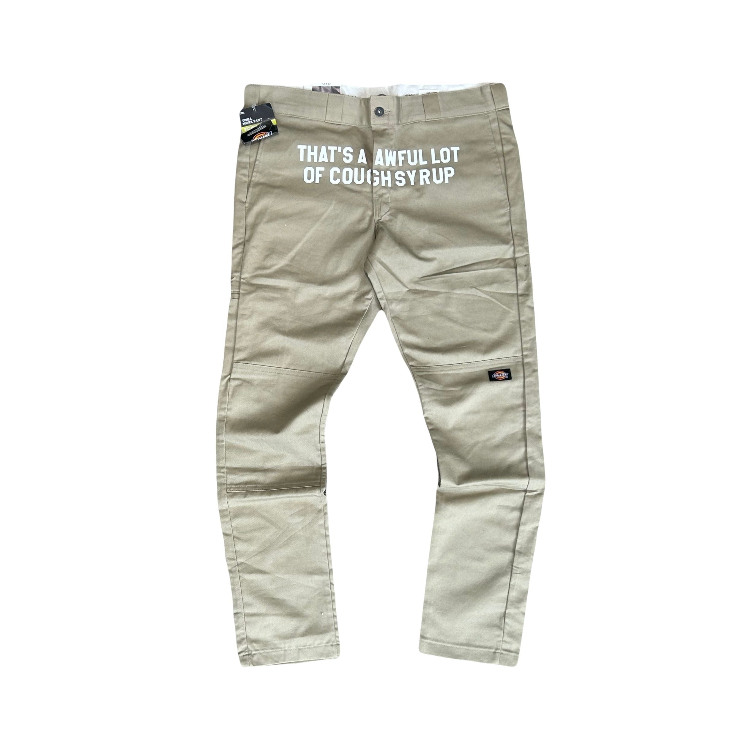 Awful Lot of Cough Syrup Dickies Skinny Twill Work Pant Tan
