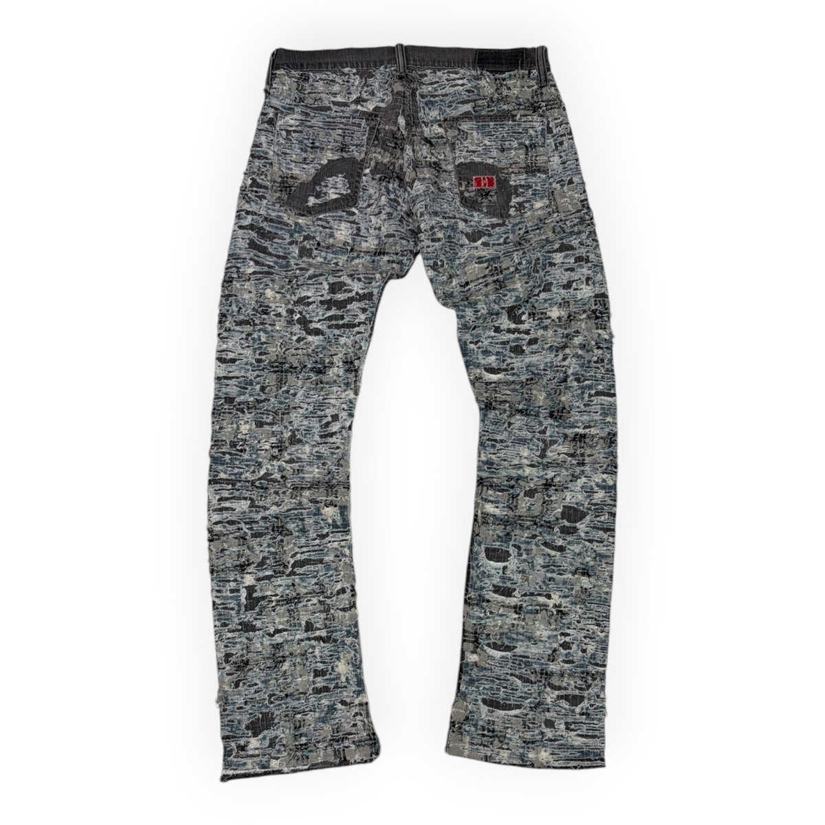 Produit de Flacko Reconstructed 2 Tone Boro Levi's Denim Grey/Blue