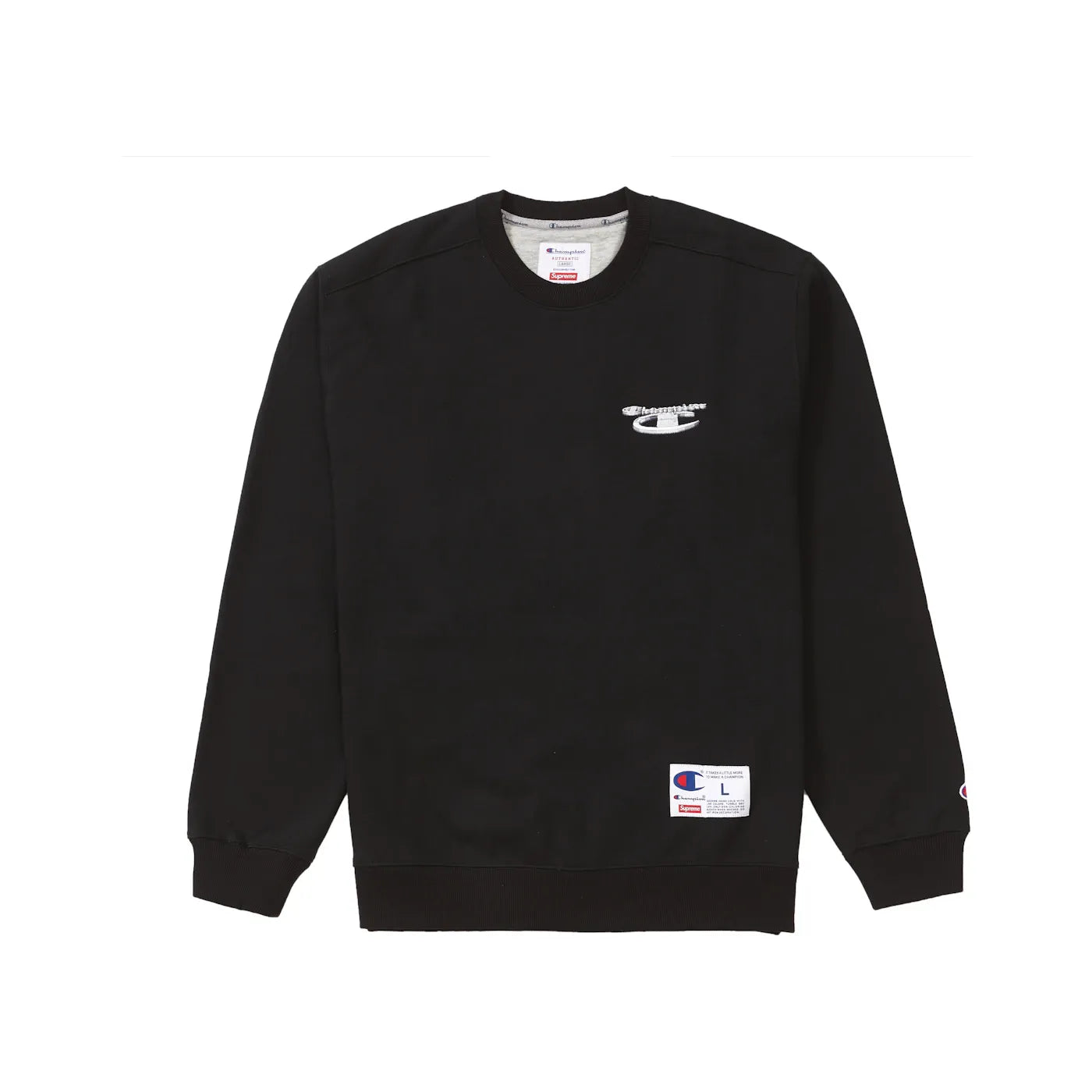 Supreme Champion 3D Metallic Crewneck Black