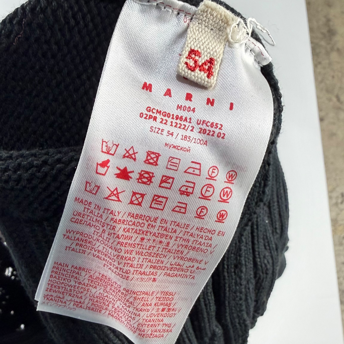 Marni Twisted Crewneck Sweater Black